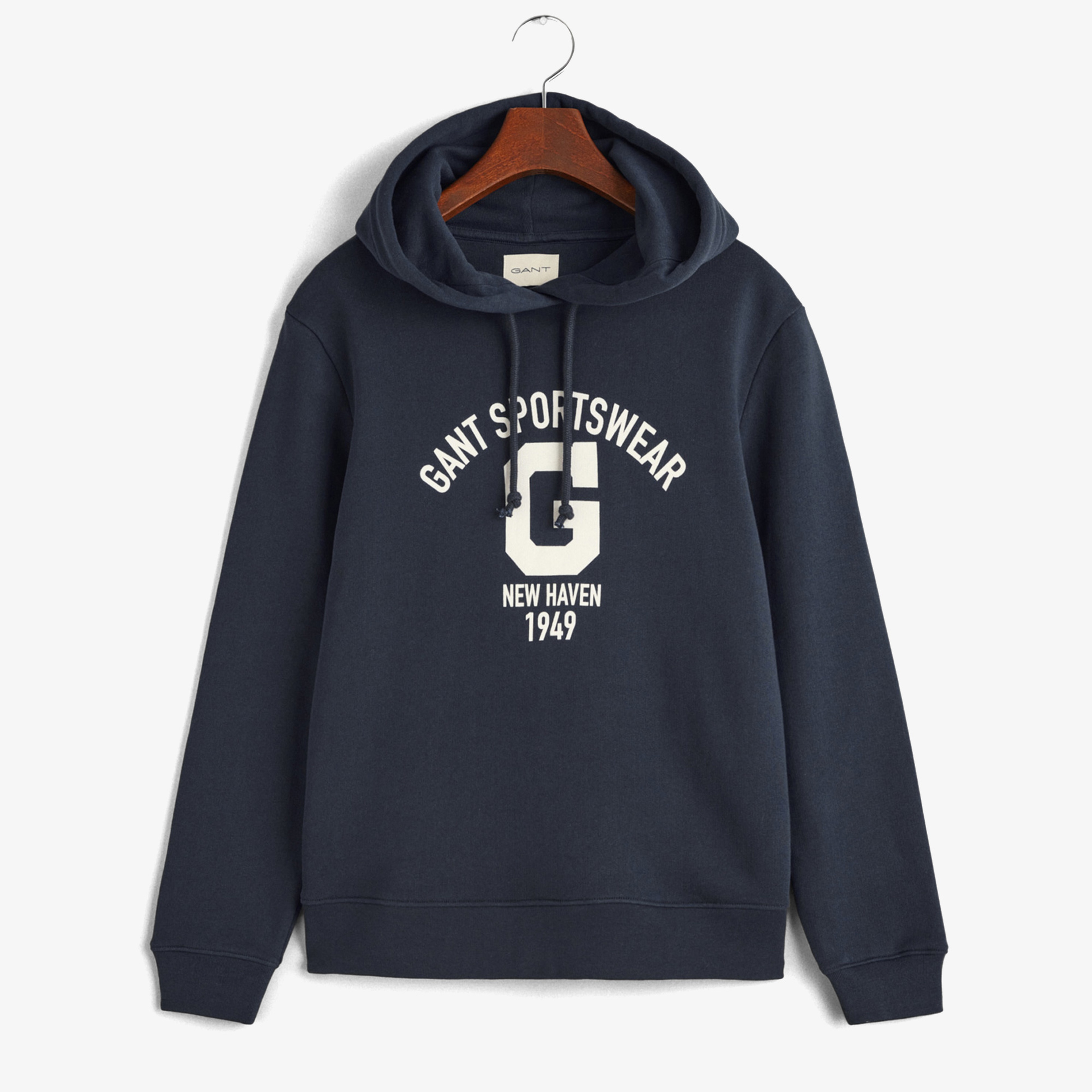 GANT Kadın Lacivert Relaxed Fit Kapüşonlu Logolu Sweatshirt