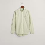 GANT Erkek Yeşil Regular Fit Düğmeli Yaka Poplin Gömlek