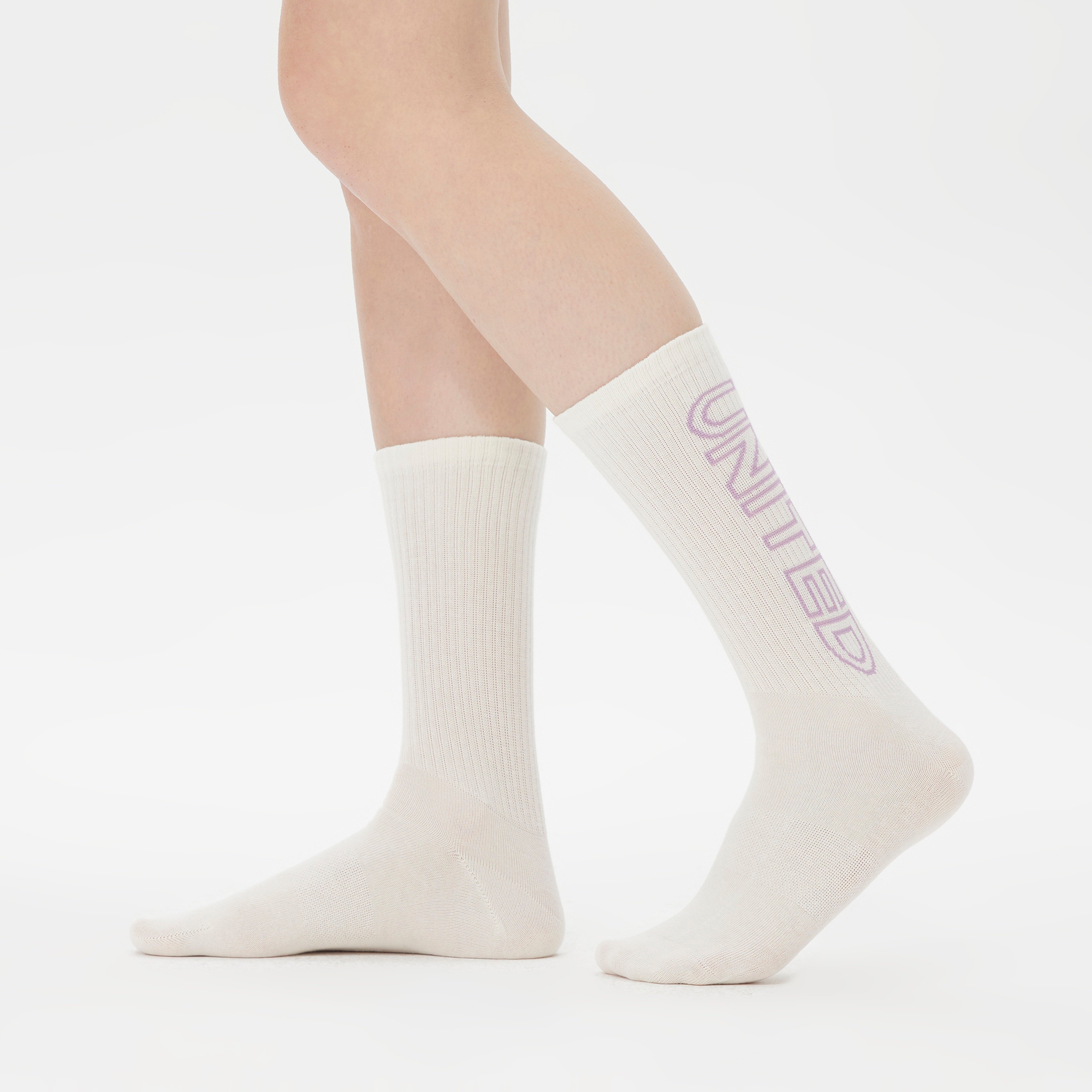 UNITED4 Unisex Turuncu/Beyaz/Mor 3'lü Çorap