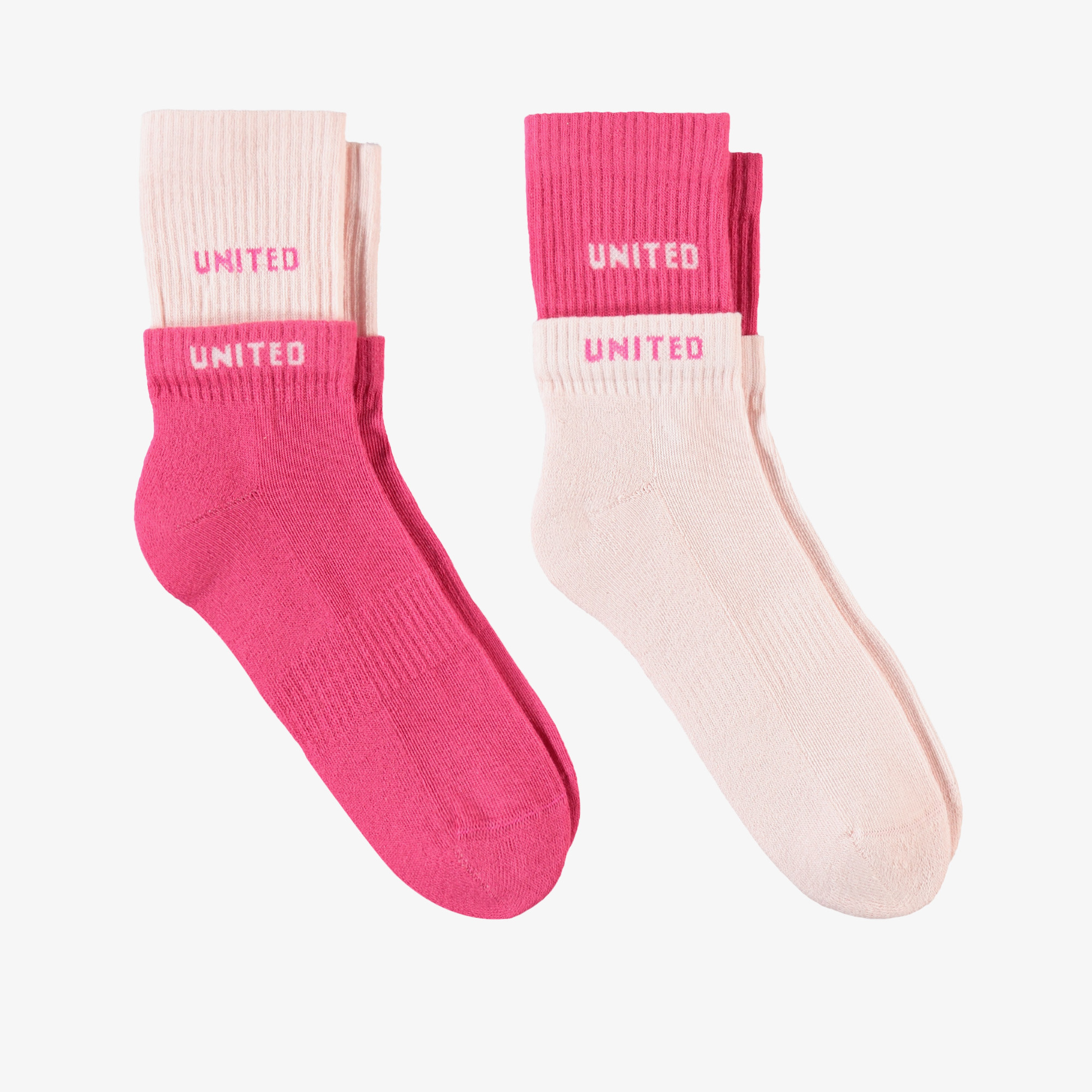 UNITED4 Kadın Pembe 2'li Çorap