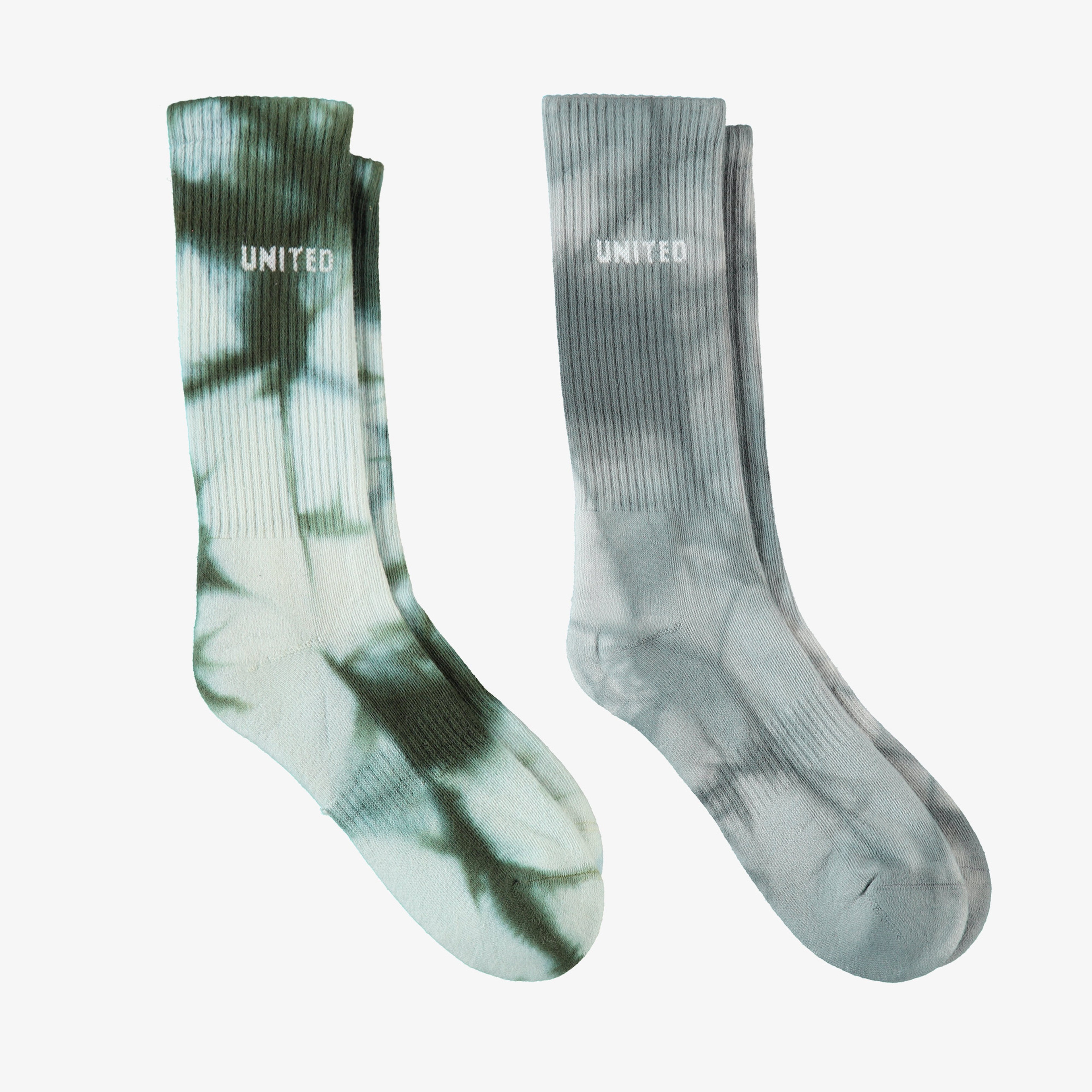 UNITED4 Unisex Gri/Yeşil 2'li Çorap