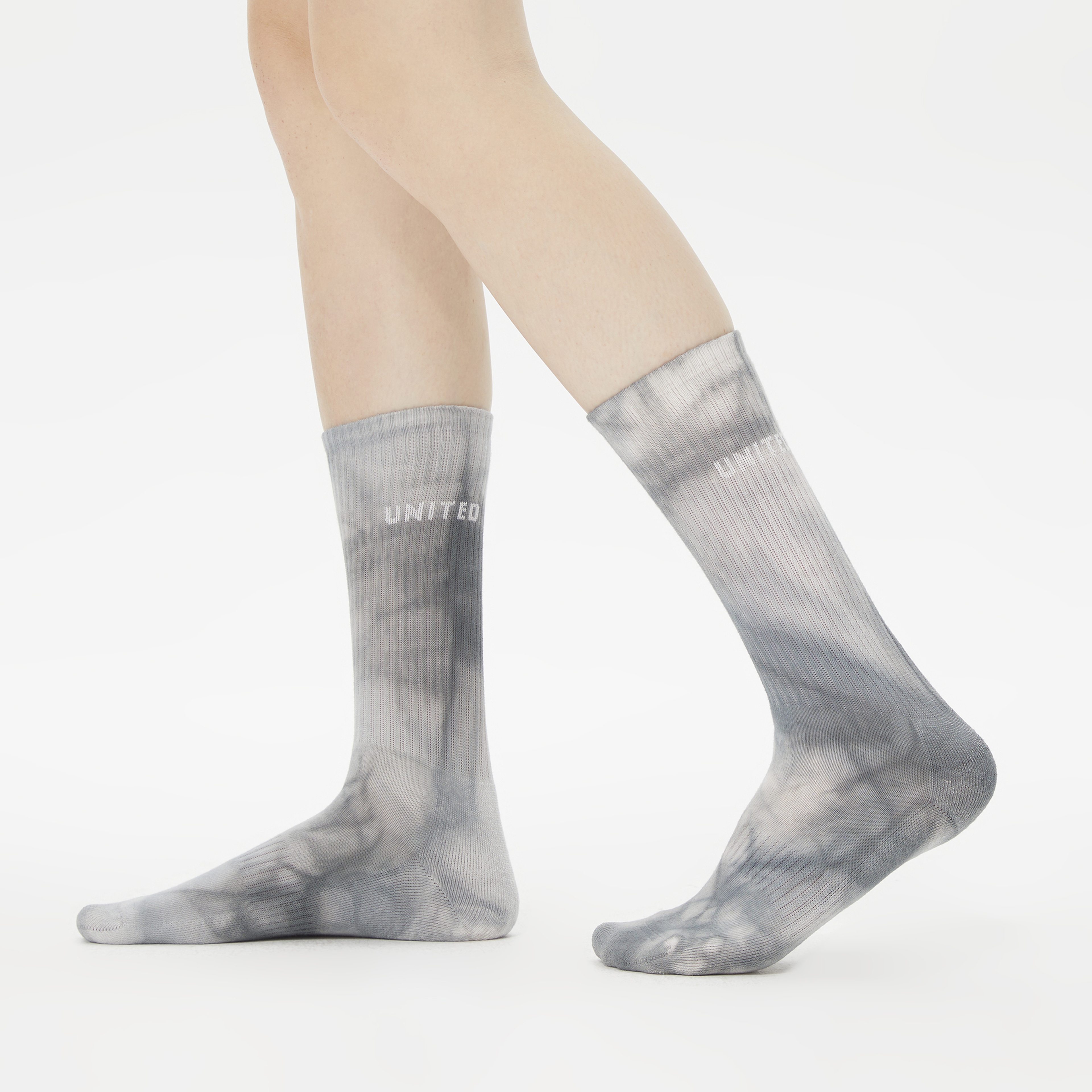 UNITED4 Unisex Gri/Yeşil 2'li Çorap