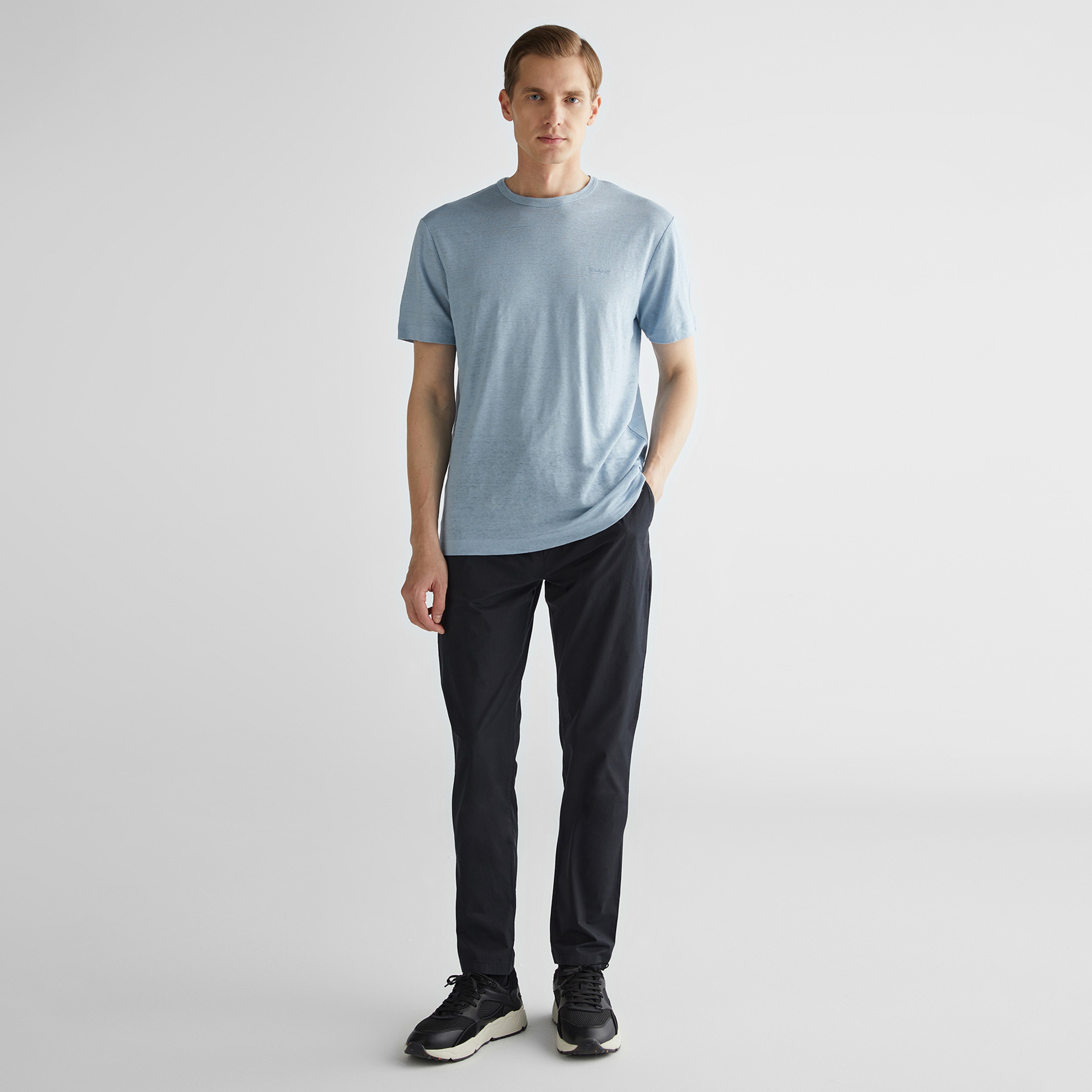 GANT Erkek Mavi Regular Fit T-Shirt