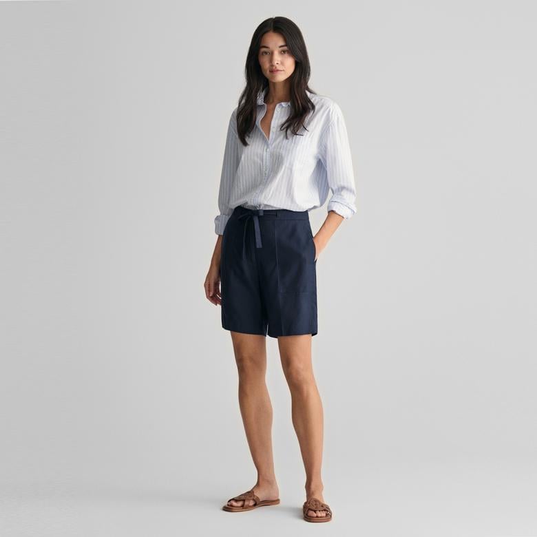 GANT Kadın Lacivert Relaxed Fit Şort