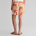 GANT Kadın Turuncu Relaxed Fit Desenli Şort