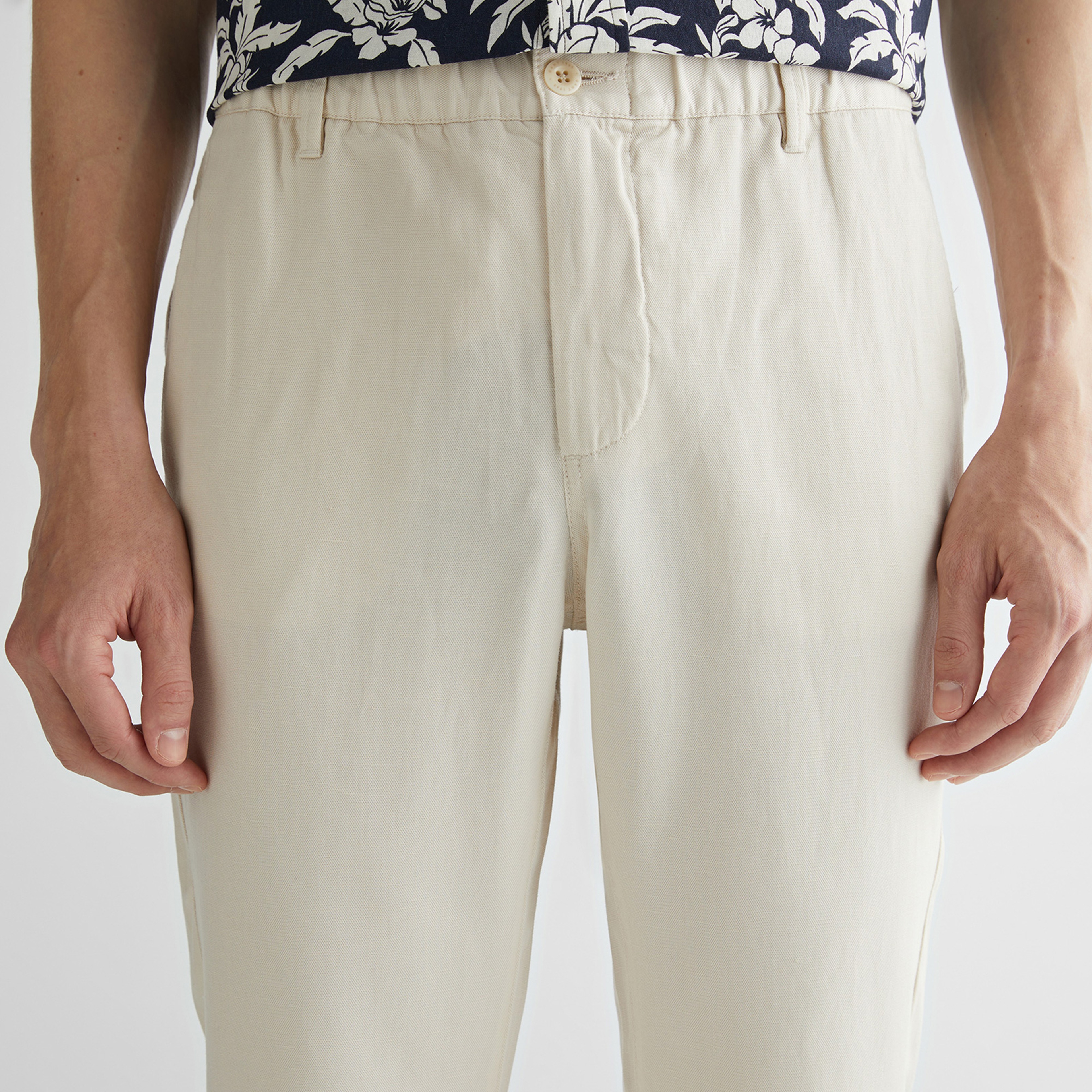 GANT Erkek Krem Regular Fit Pantolon
