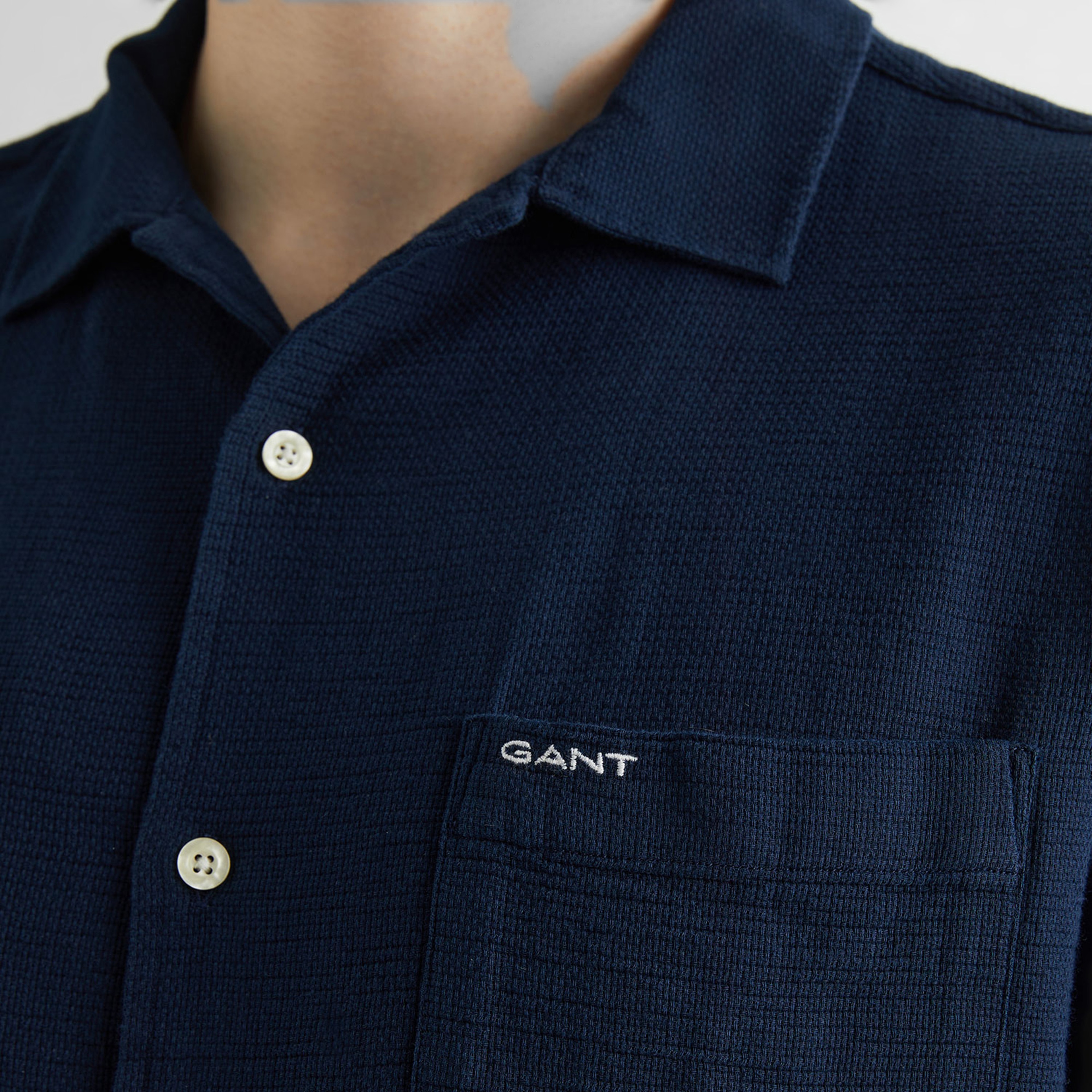 GANT Erkek Lacivert Regular Fit Klasik Yaka Gömlek