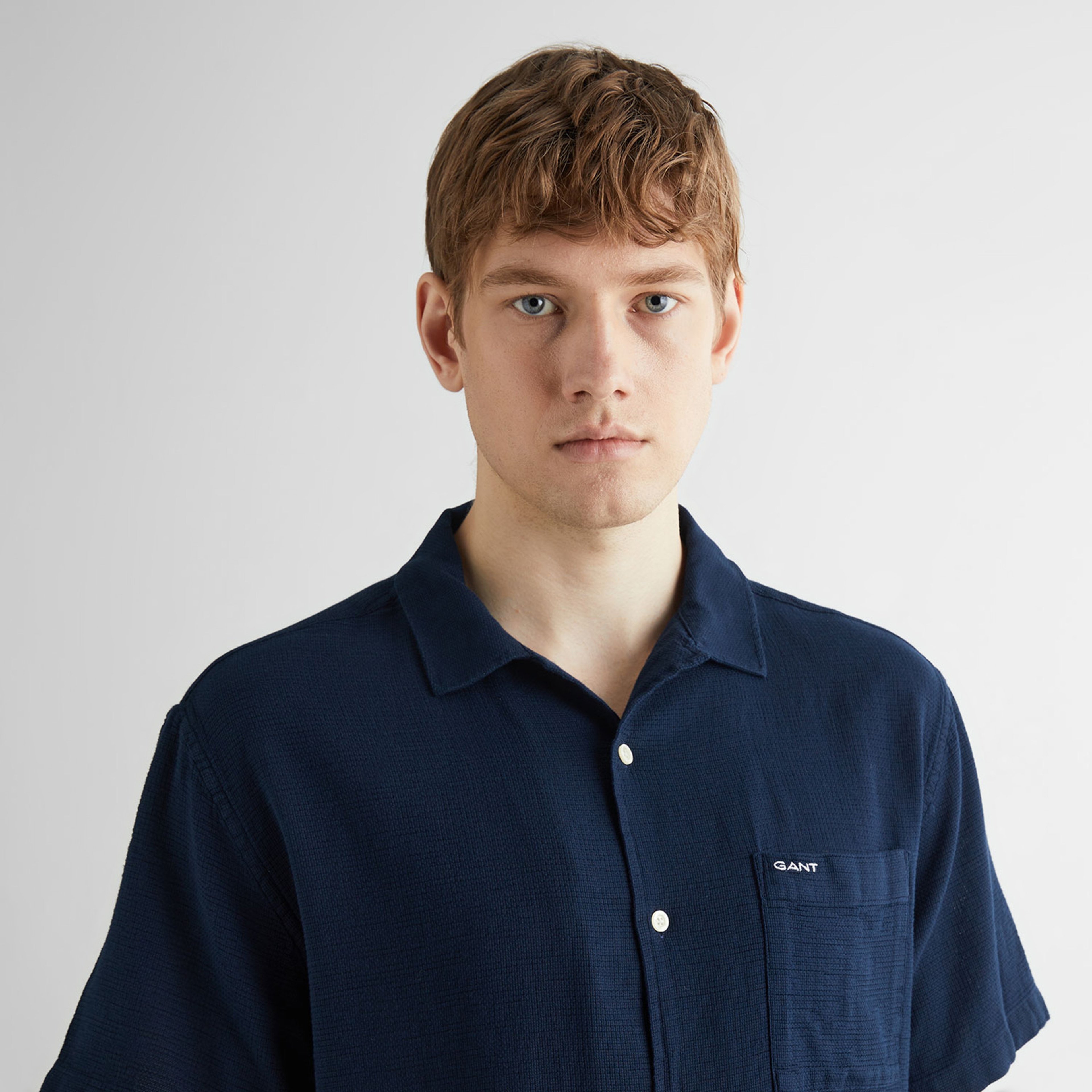 GANT Erkek Lacivert Regular Fit Klasik Yaka Gömlek
