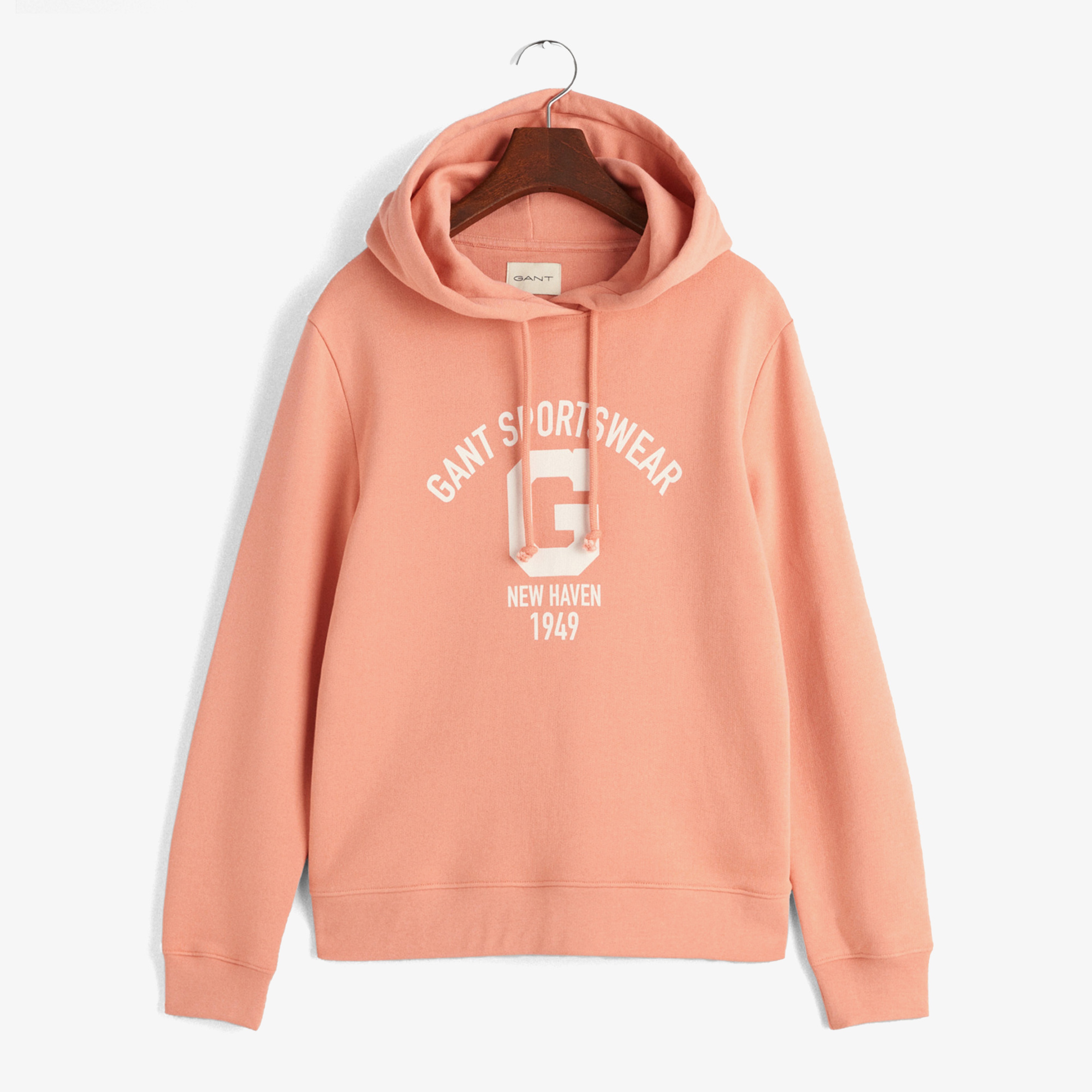 GANT Kadın Pembe Relaxed Fit Kapüşonlu Logolu Sweatshirt