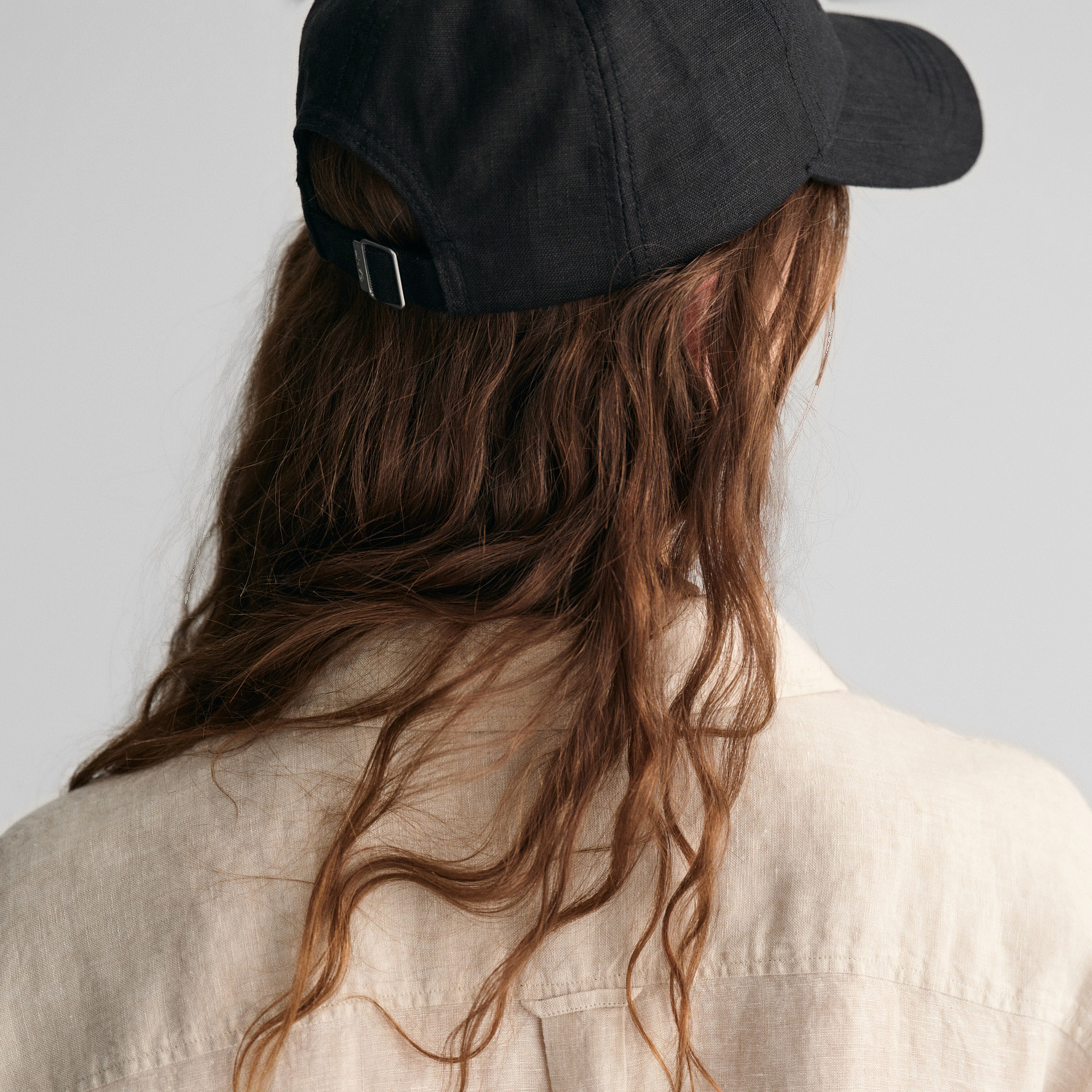 GANT Kadın Bej Relaxed Fit Polo Yaka Keten Elbise