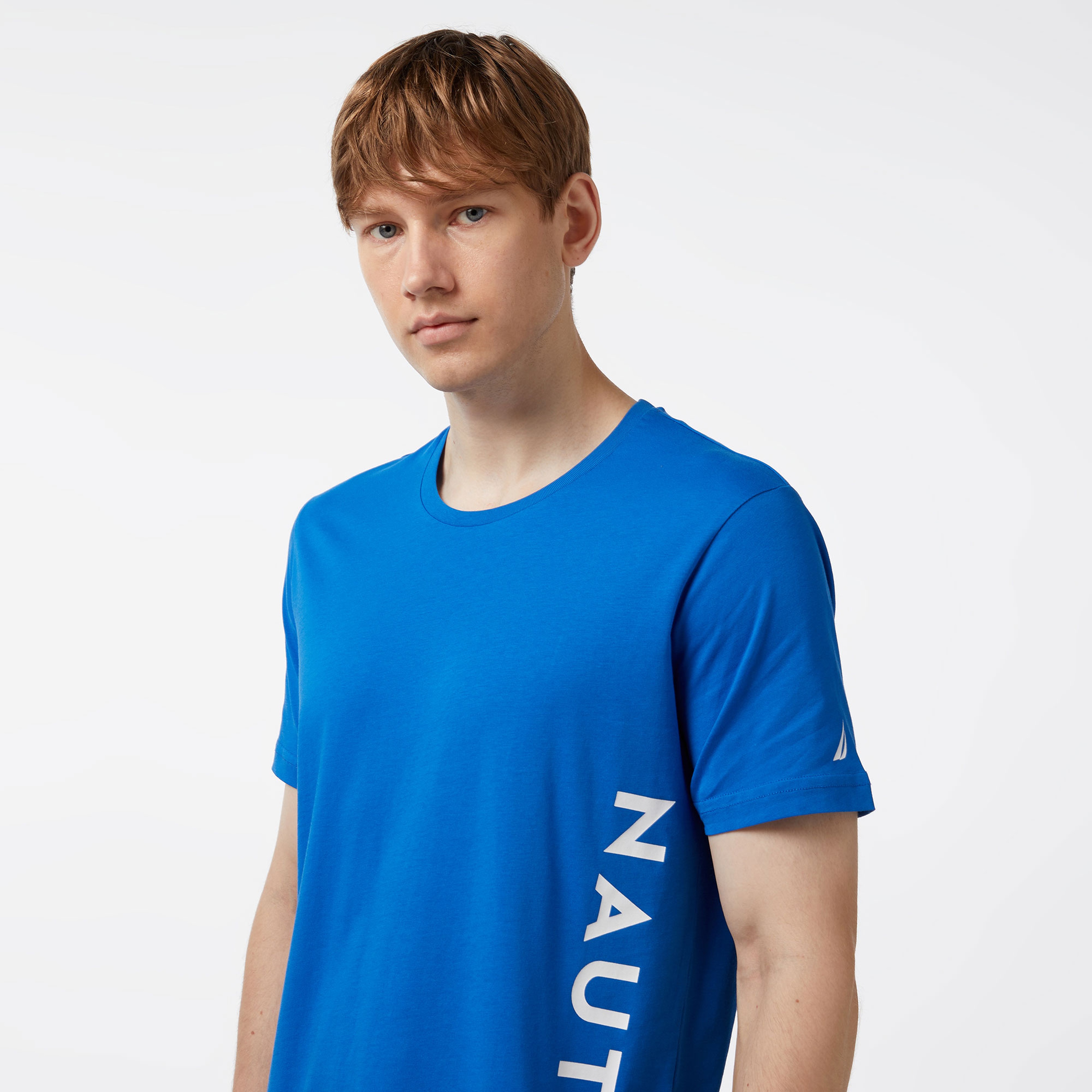 Nautica Erkek Mavi Standart Fit T-Shirt
