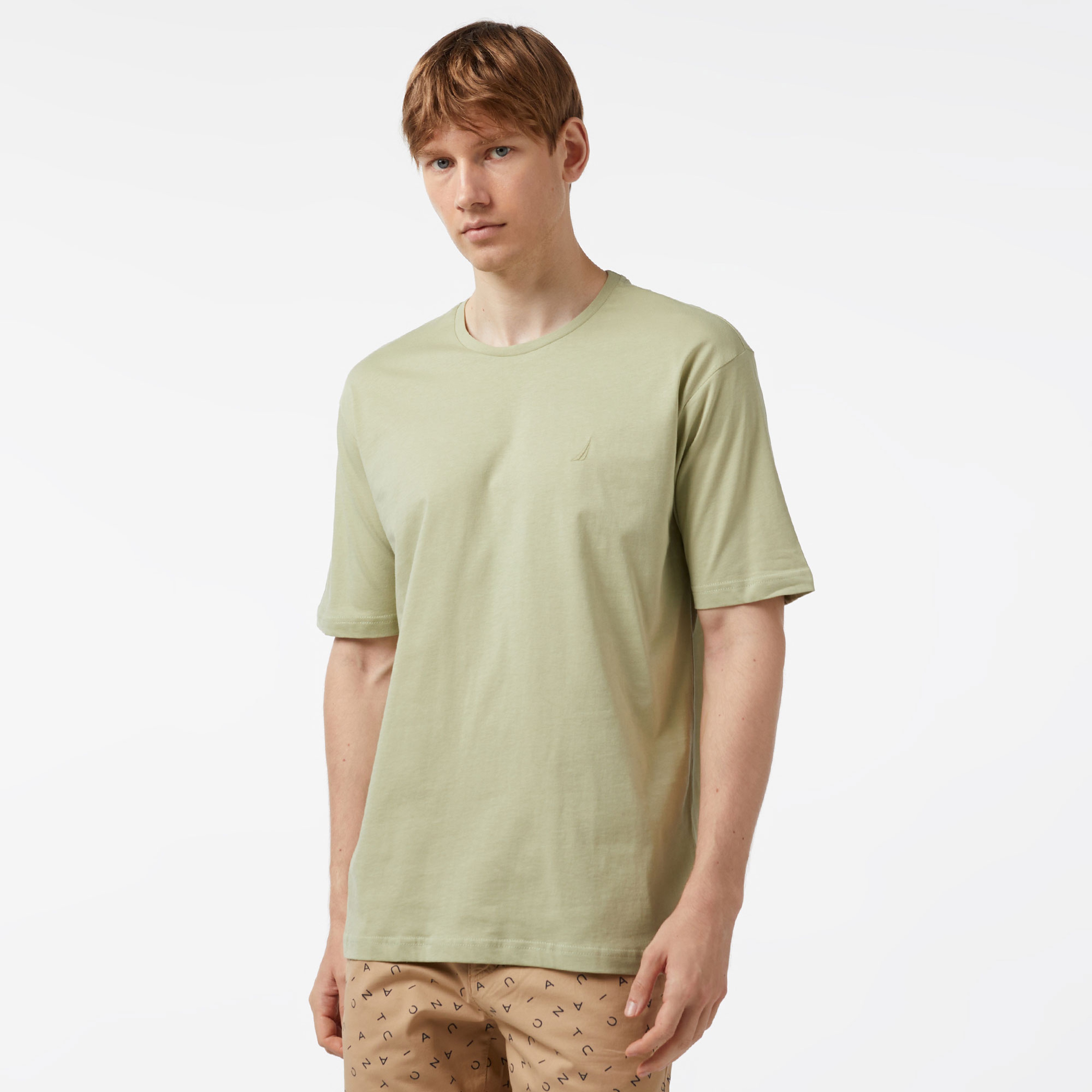 Nautica Erkek Yeşil Oversize T-Shirt