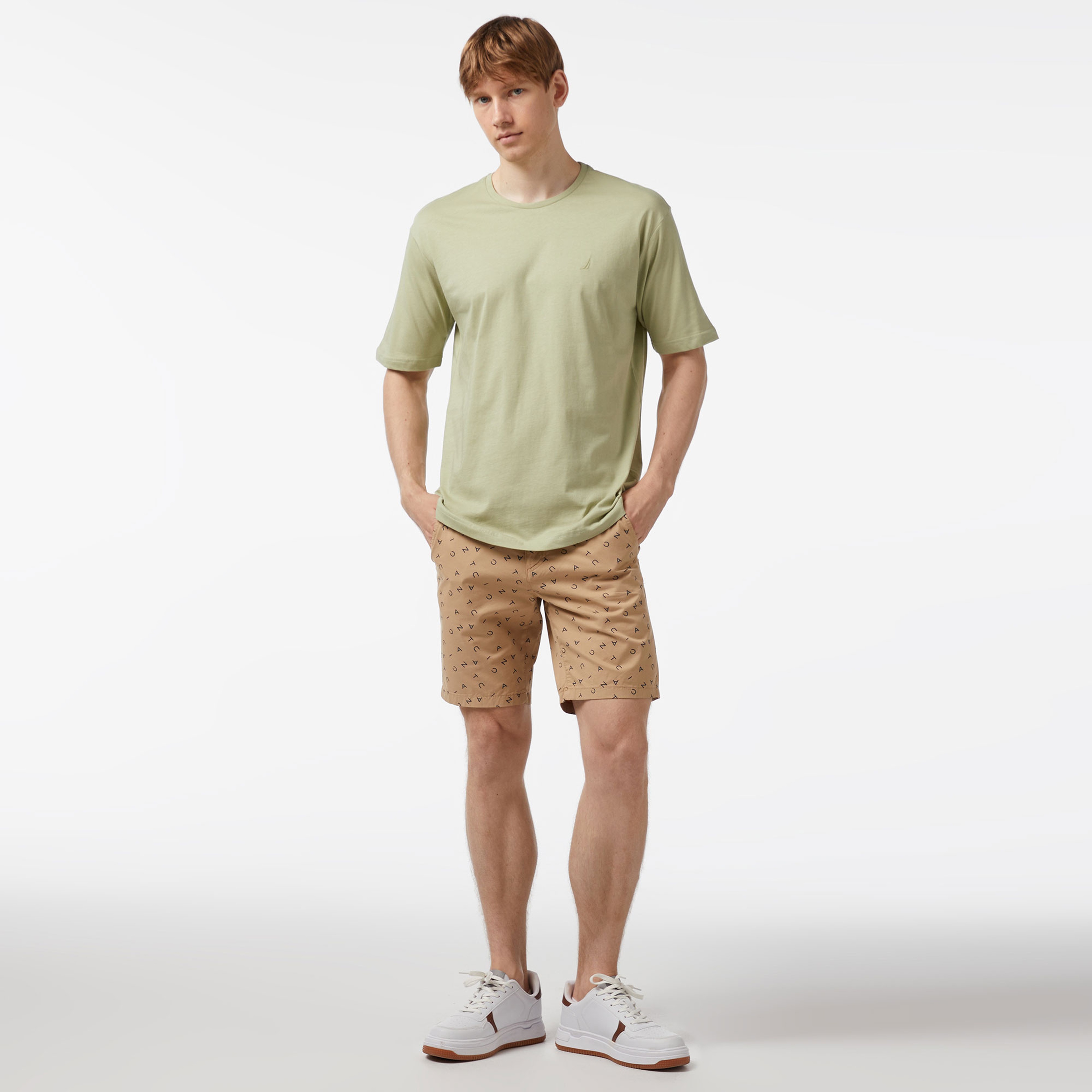 Nautica Erkek Yeşil Oversize T-Shirt