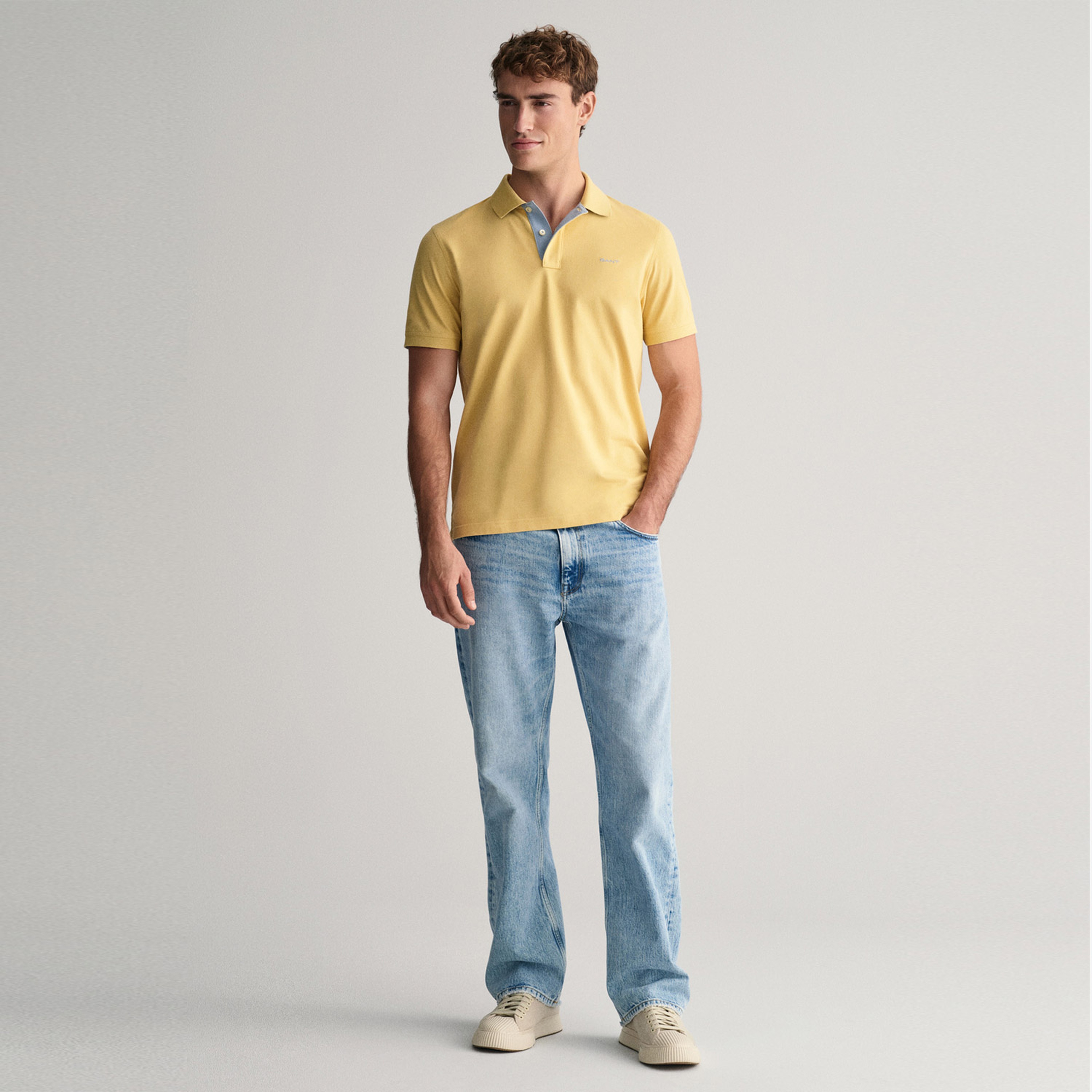 GANT Erkek Sarı Regular Fit Polo