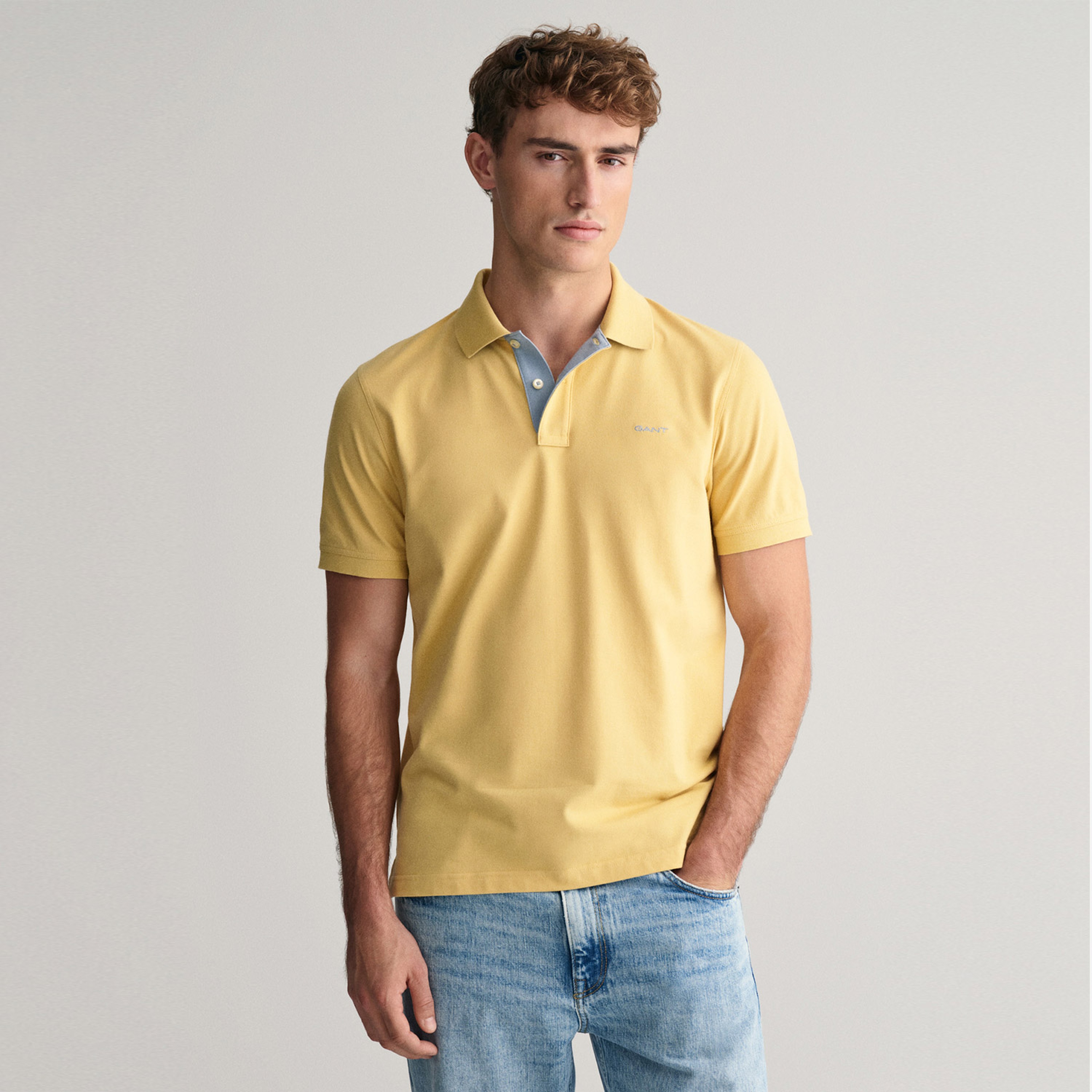 GANT Erkek Sarı Regular Fit Polo
