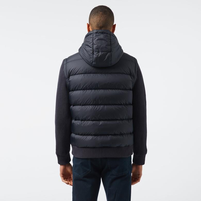 Erkek Kapüşonlu Lacivert Mont