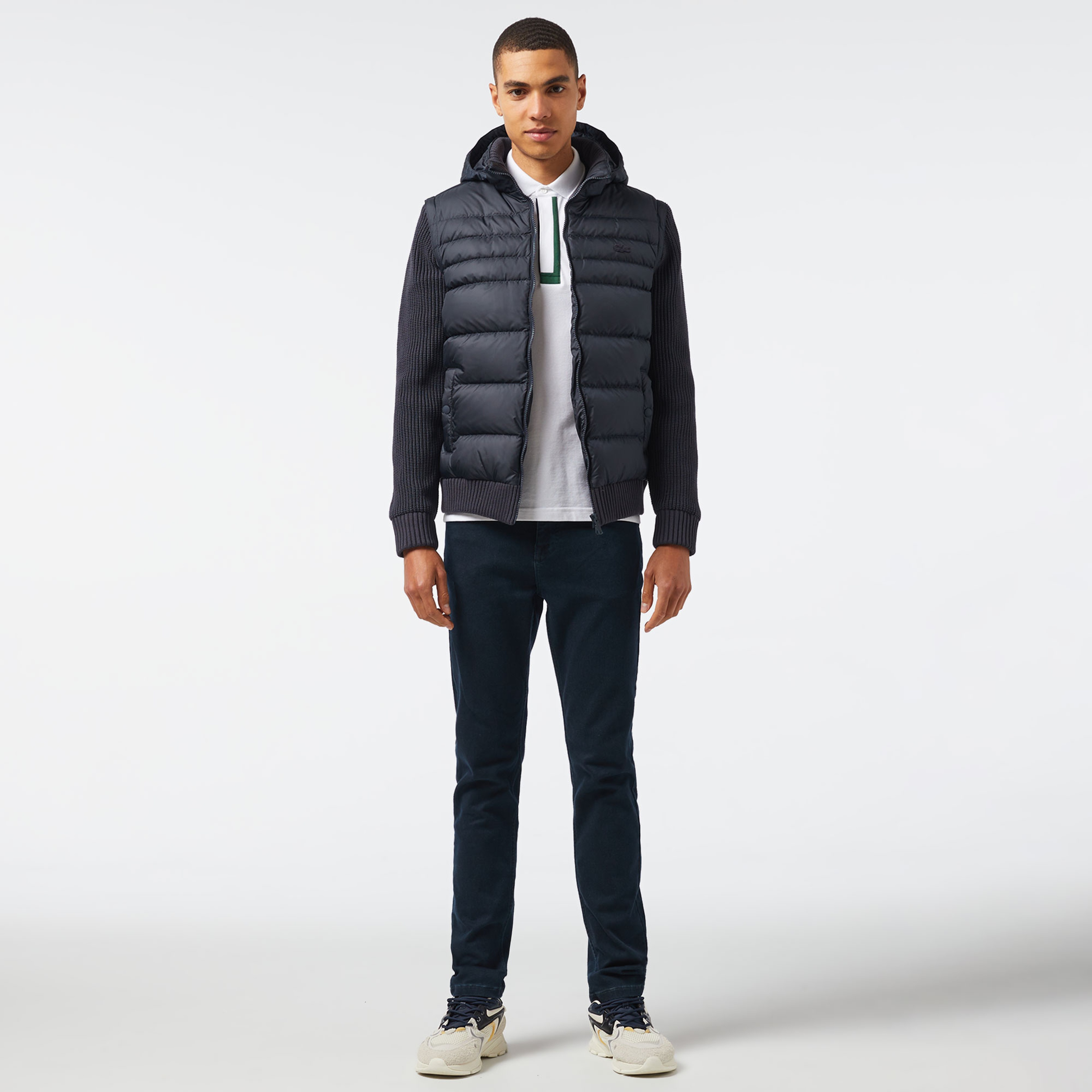 Erkek Kapüşonlu Lacivert Mont