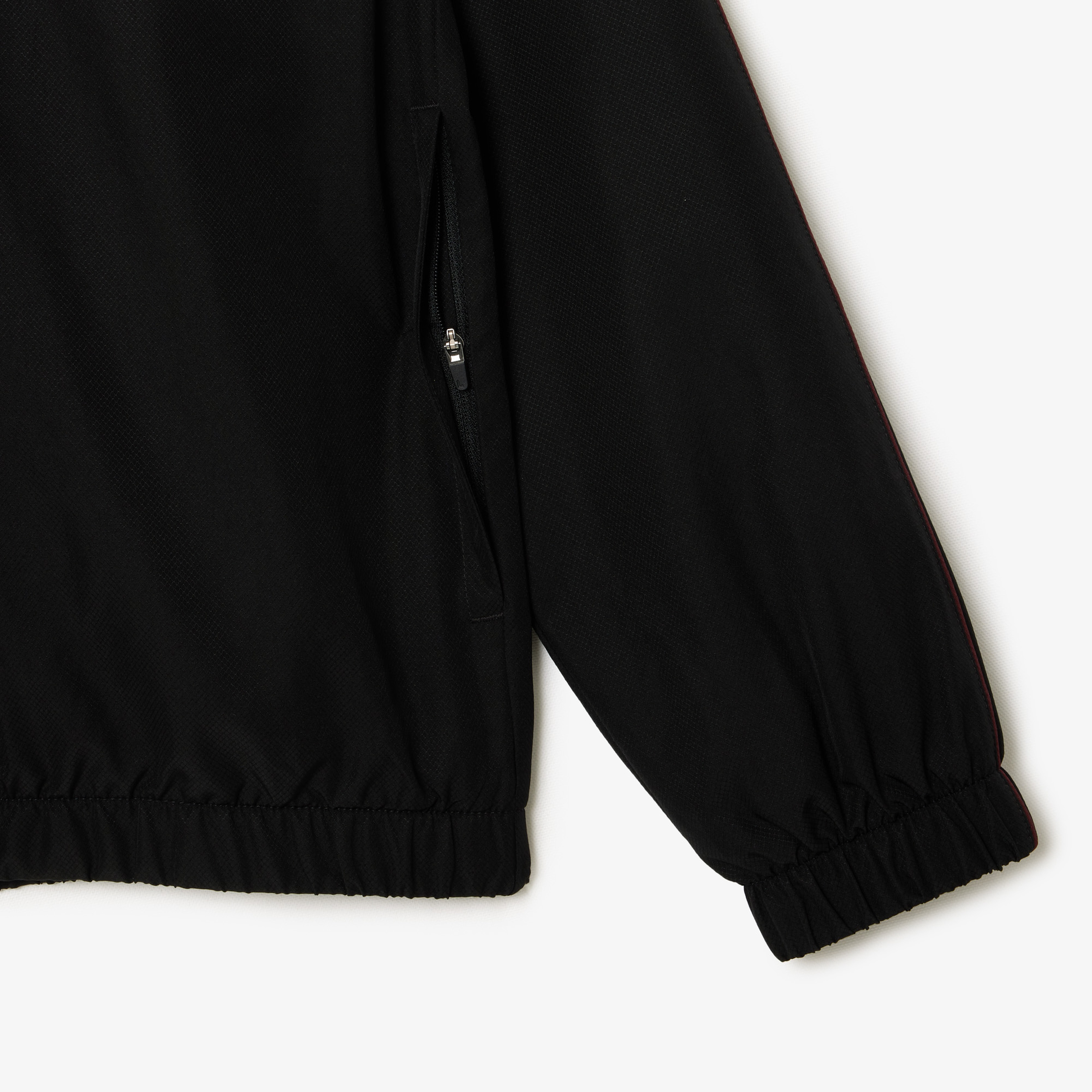 Erkek Regular Fit Fermuarlı Yaka Baskılı Siyah Eşofman Takımı