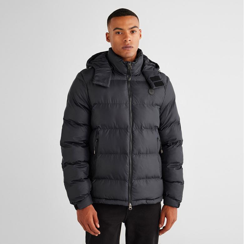 GANT Erkek Siyah Kapüşonlu Mont