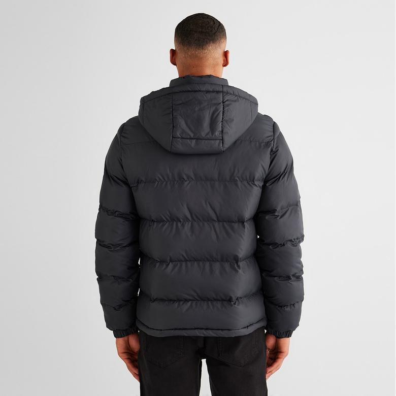 GANT Erkek Siyah Kapüşonlu Mont