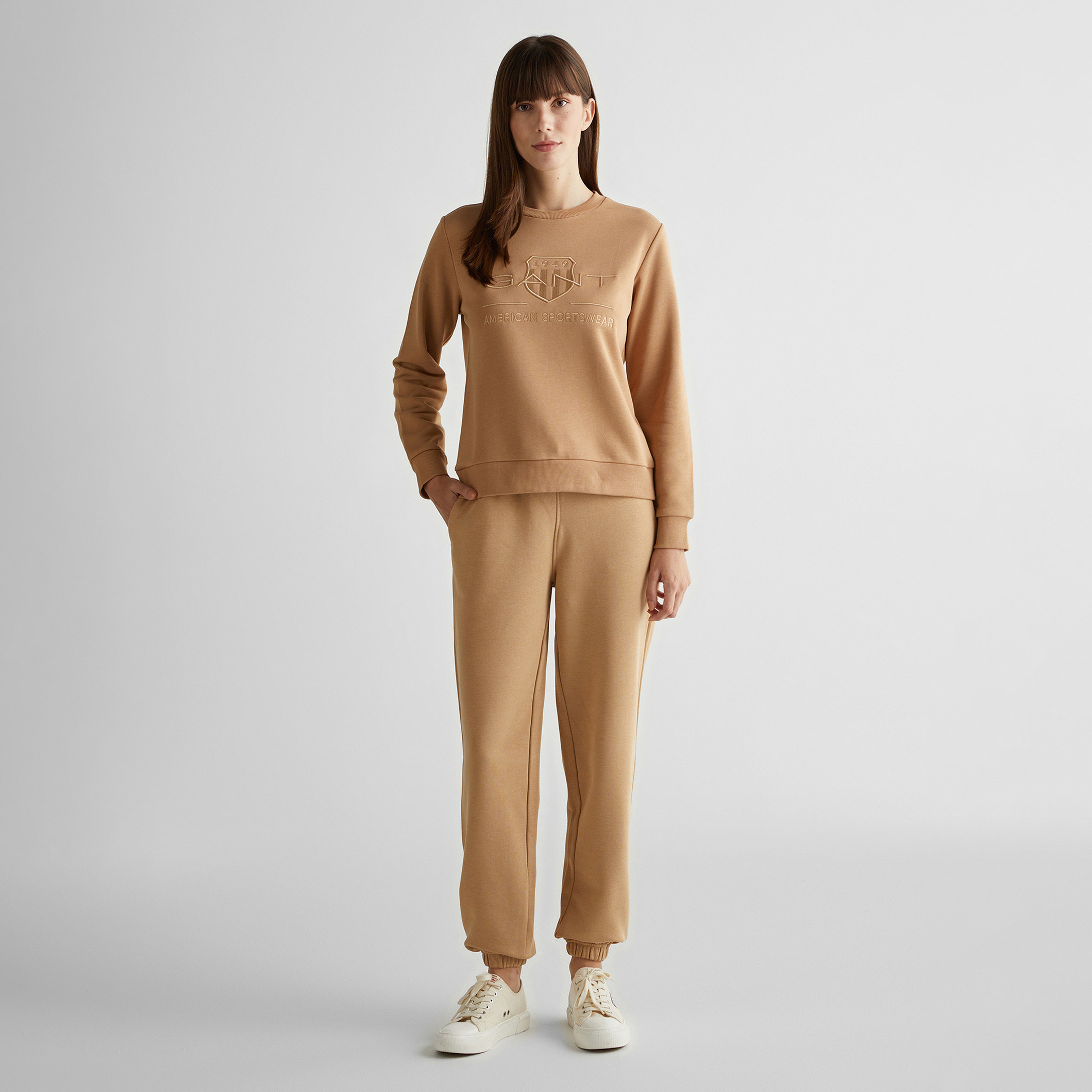 GANT Kadın Bej Relaxed Fit Eşofman Altı