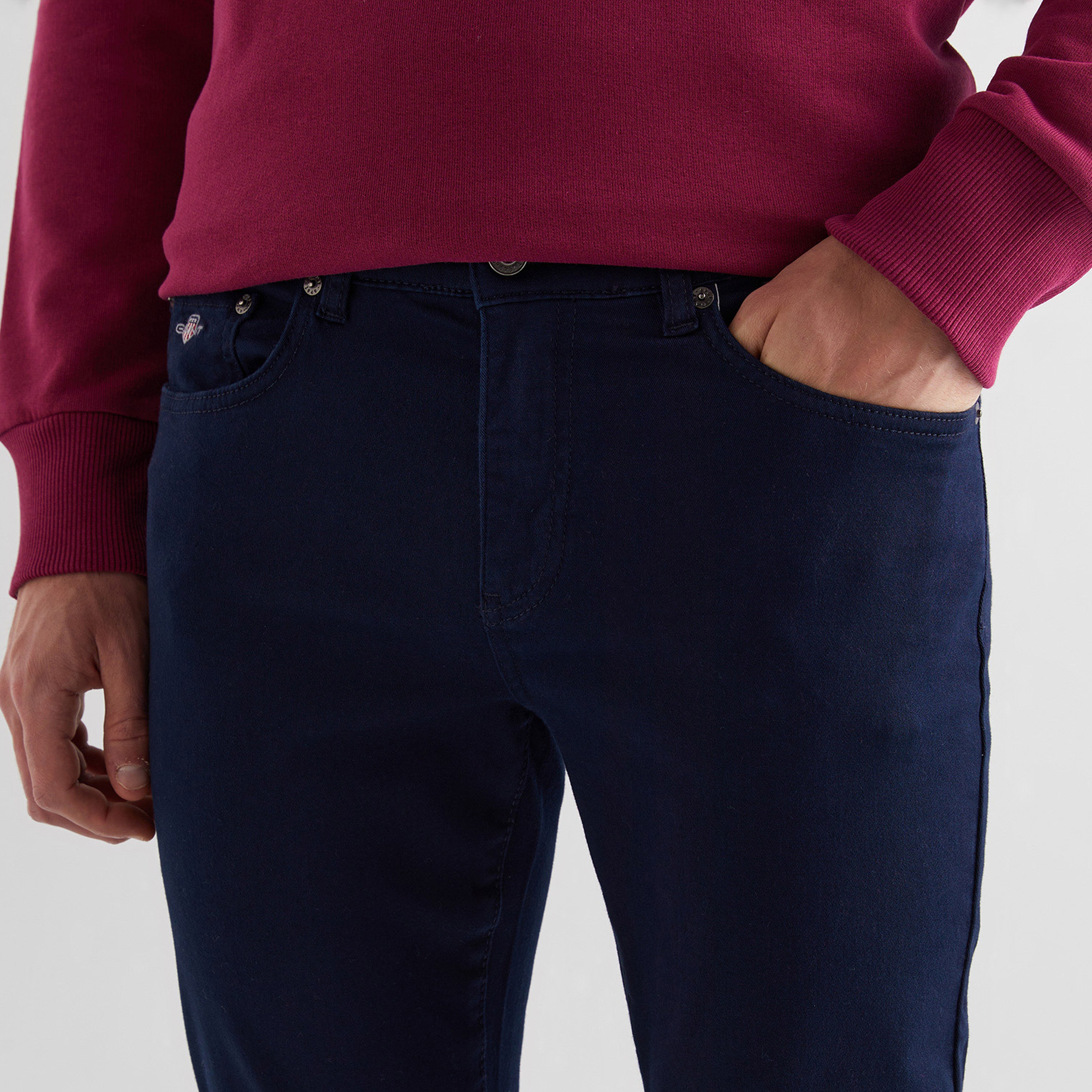 GANT Erkek Lacivert Slim Fit Pantolon