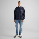 GANT Erkek Lacivert Regular Fit Kapüşonlu Logolu Sweatshirt