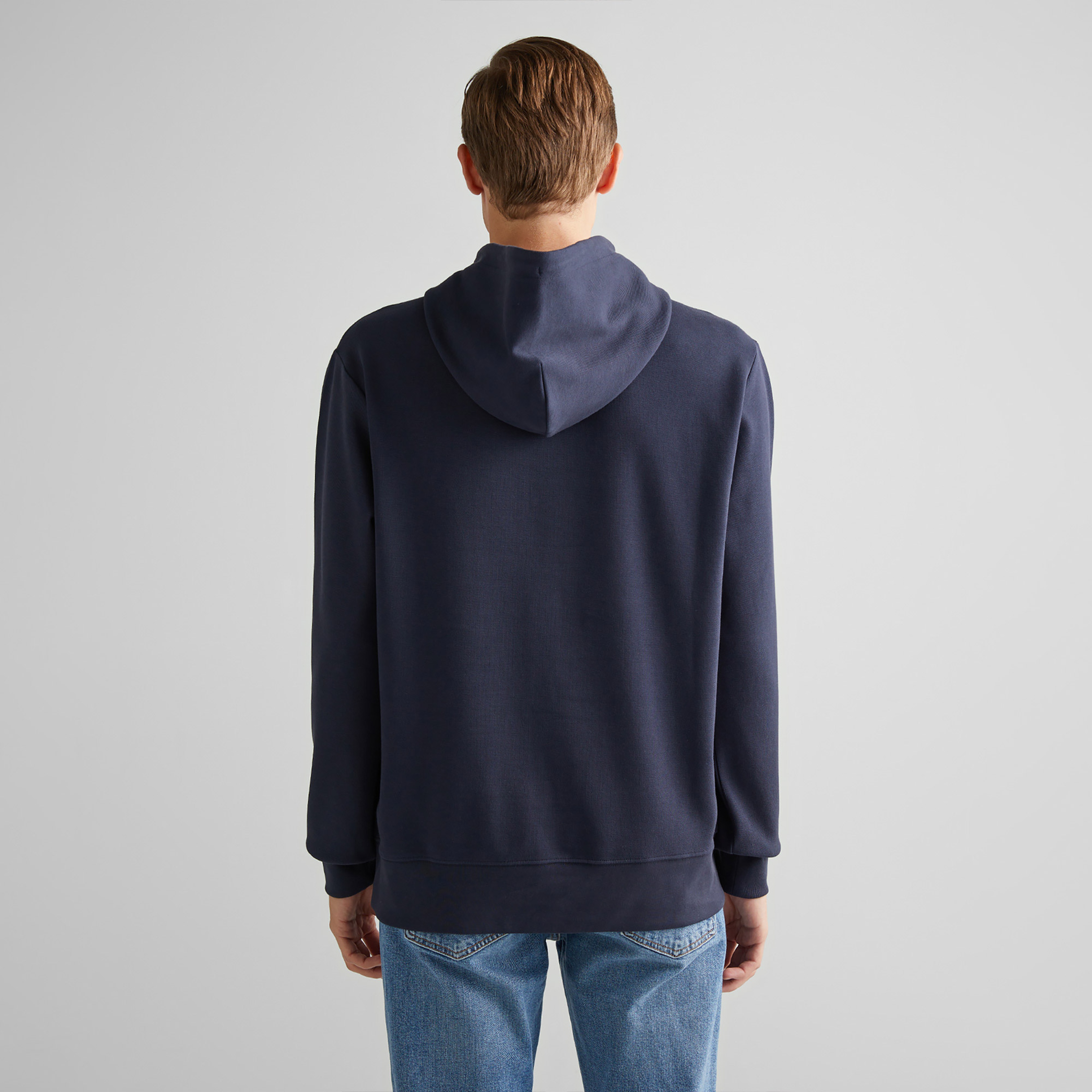 GANT Erkek Lacivert Regular Fit Kapüşonlu Logolu Sweatshirt