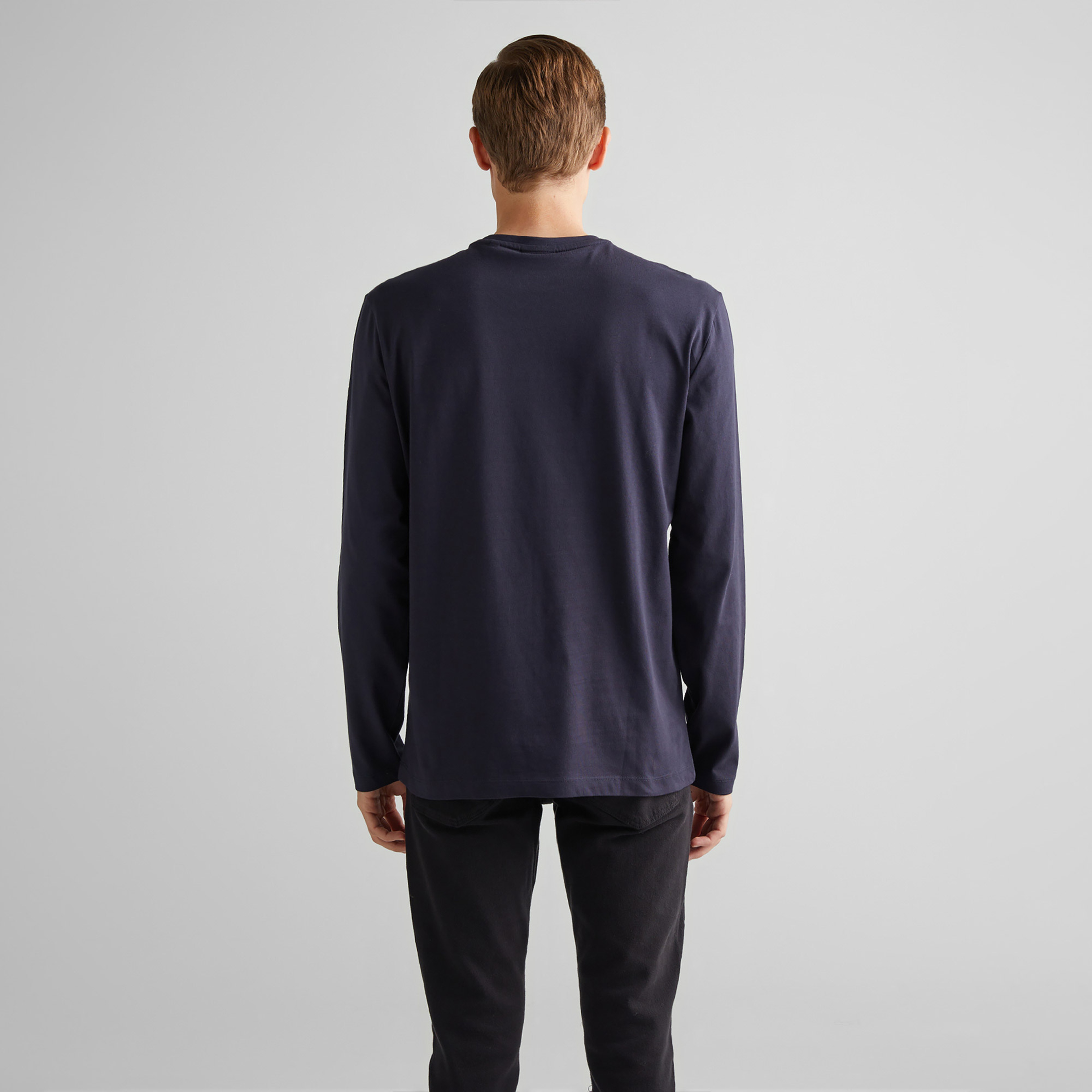 GANT Erkek Lacivert Regular Fit Bisiklet Yaka T-Shirt