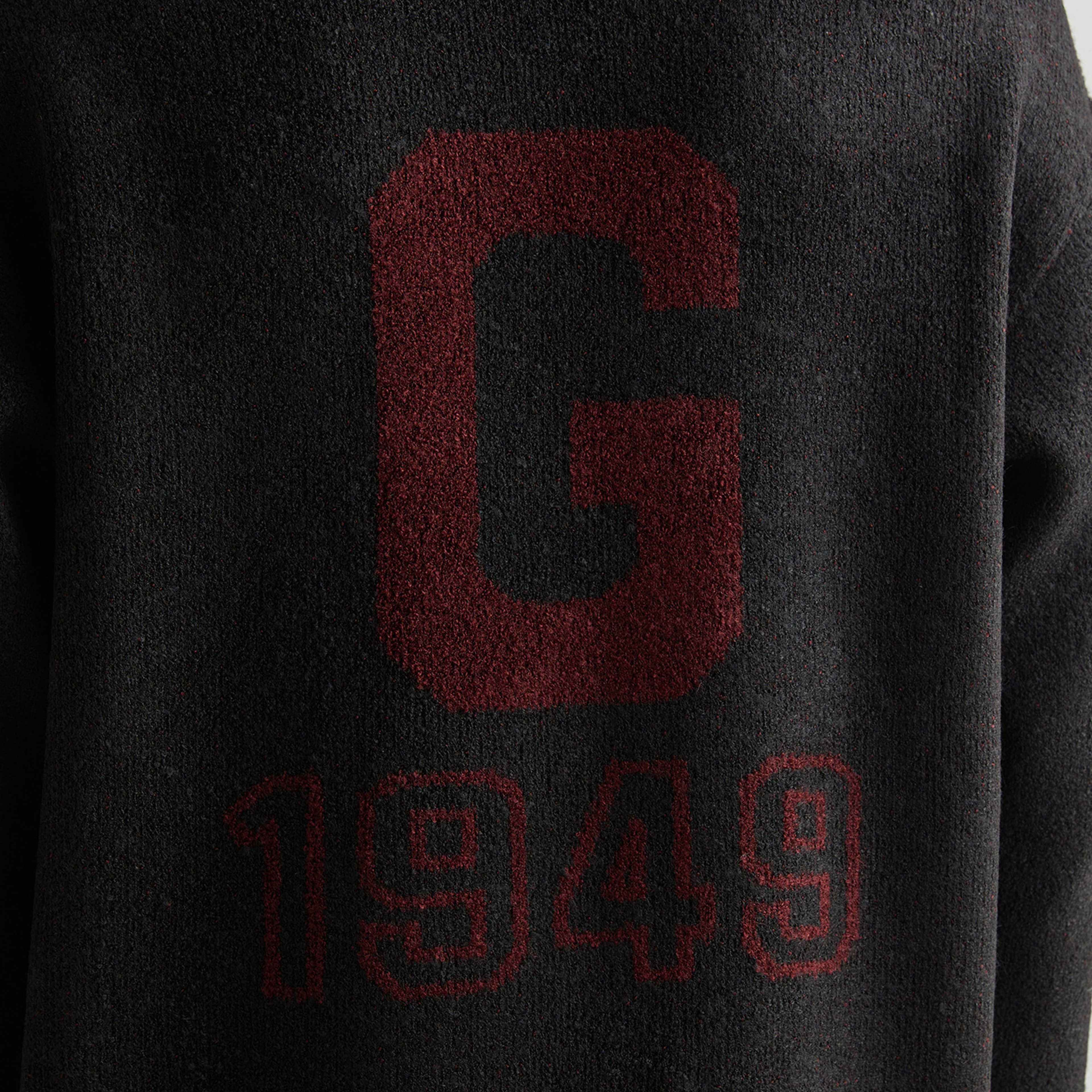 GANT Erkek Siyah Relaxed Fit Bisiklet Yaka Logolu Kazak