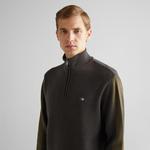 GANT Erkek Yeşil Relaxed Fit Yarım Fermuarlı Kazak