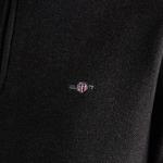 GANT Erkek Siyah Relaxed Fit Yarım Fermuarlı Kazak