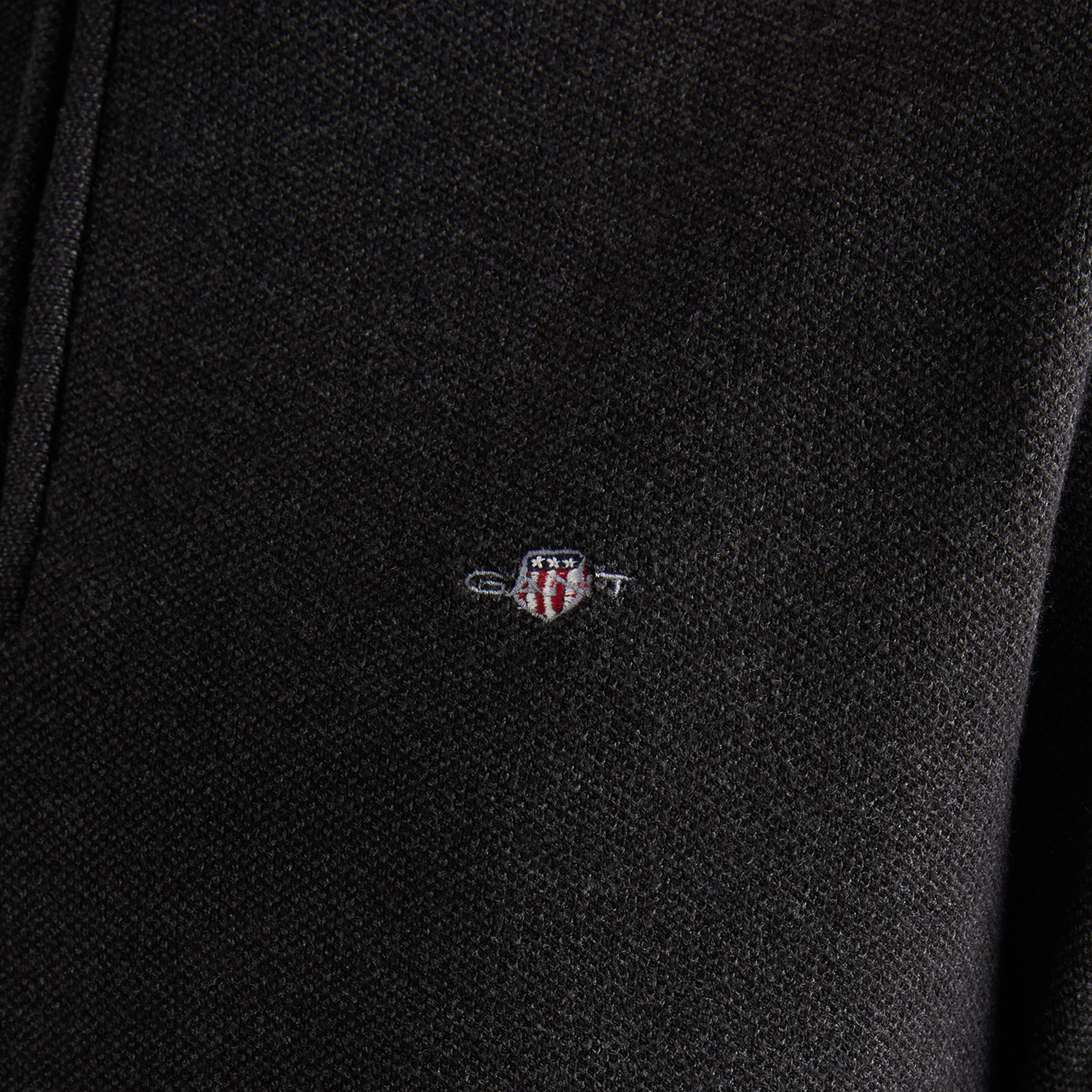 GANT Erkek Siyah Relaxed Fit Yarım Fermuarlı Kazak