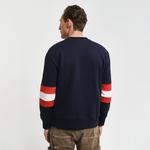 GANT Erkek Lacivert Relaxed Fit Bisiklet Yaka Renk Bloklu Sweatshirt