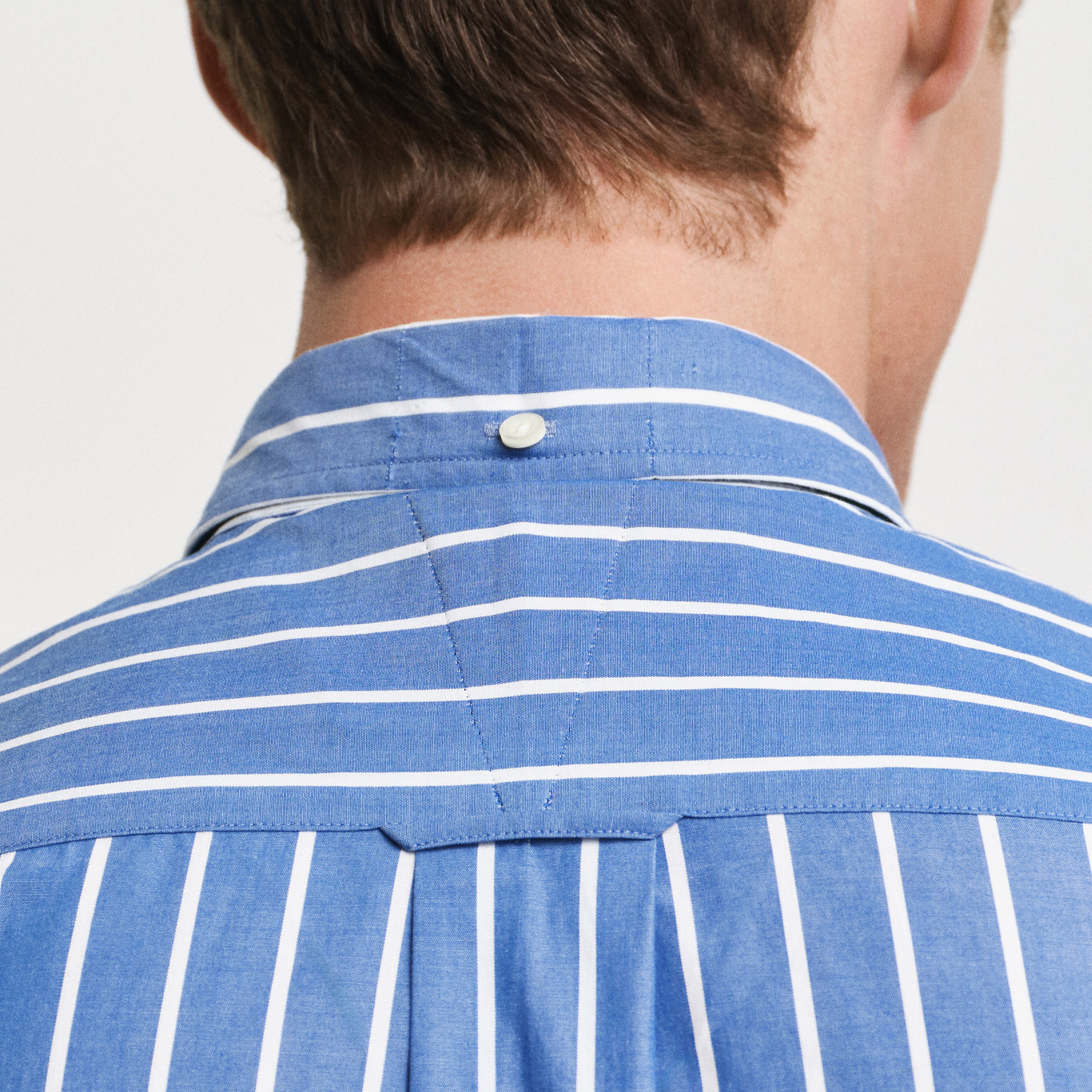 GANT Erkek Mavi Regular Fit Düğmeli Yaka Çizgili Gömlek