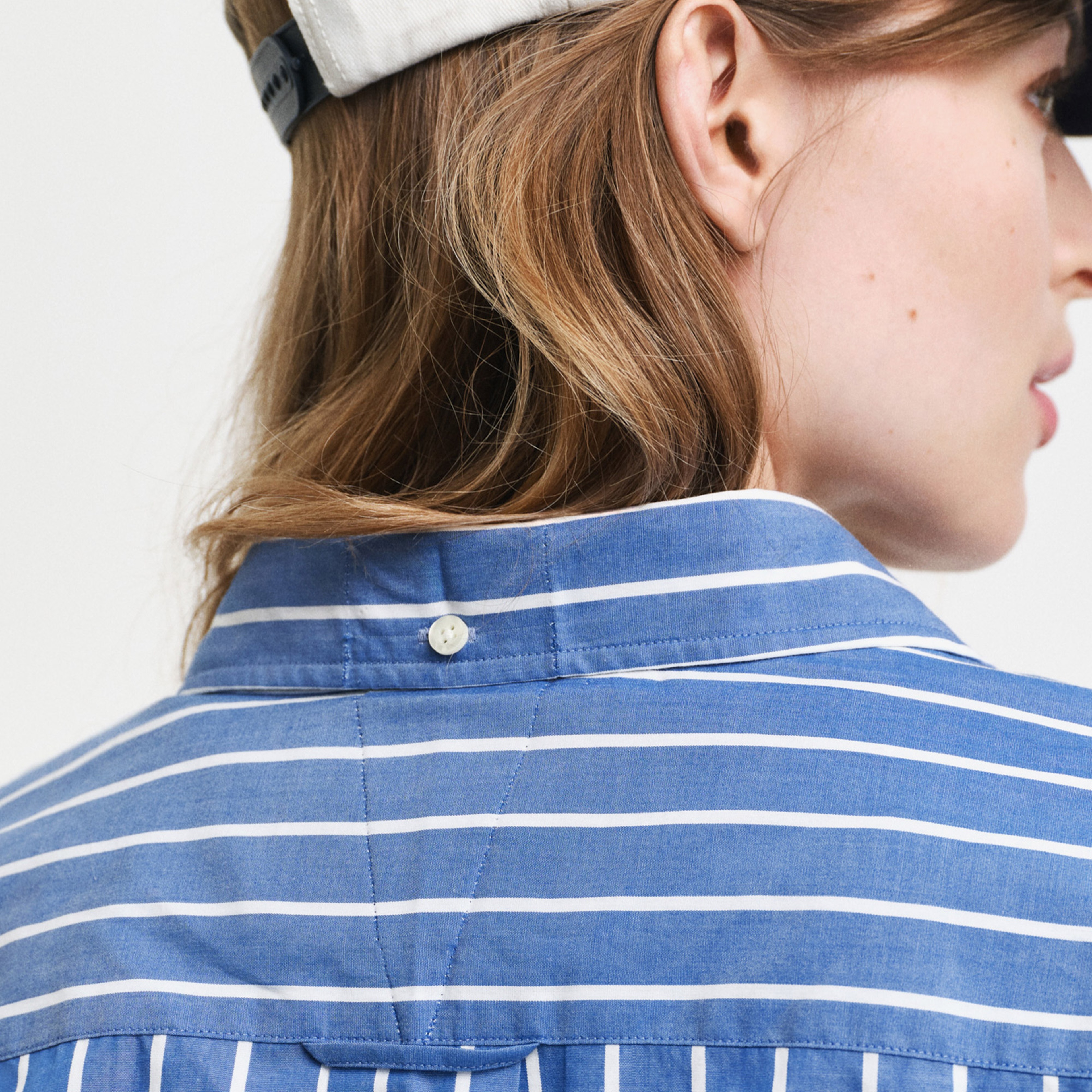 GANT Erkek Mavi Regular Fit Düğmeli Yaka Çizgili Gömlek