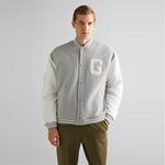 GANT Erkek Gri Relaxed Fit Hakim Yaka Logolu Bomber Ceket