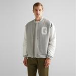 GANT Erkek Gri Relaxed Fit Hakim Yaka Logolu Bomber Ceket