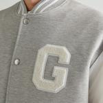 GANT Erkek Gri Relaxed Fit Hakim Yaka Logolu Bomber Ceket