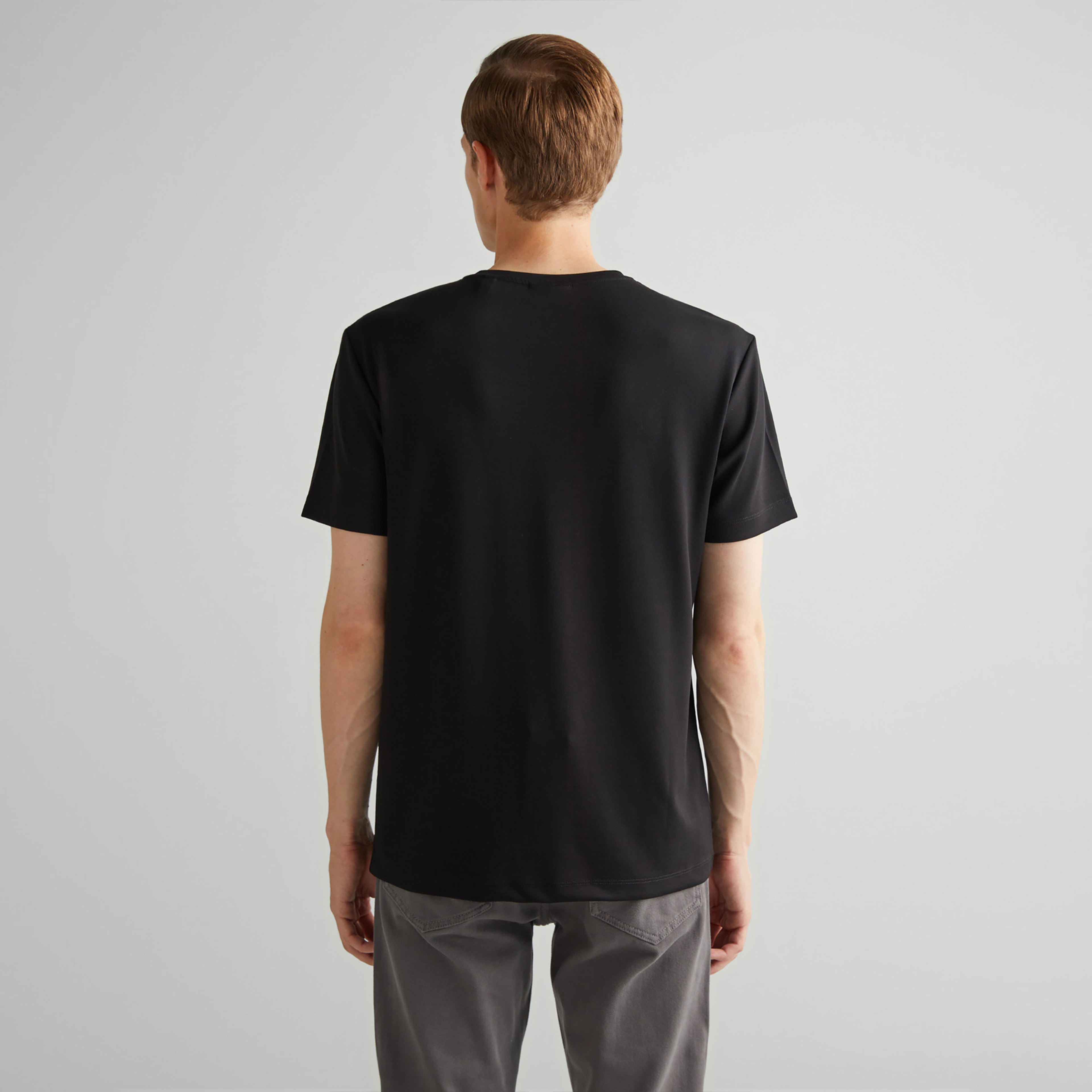 GANT Erkek Siyah Relaxed Fit Bisiklet Yaka T-Shirt