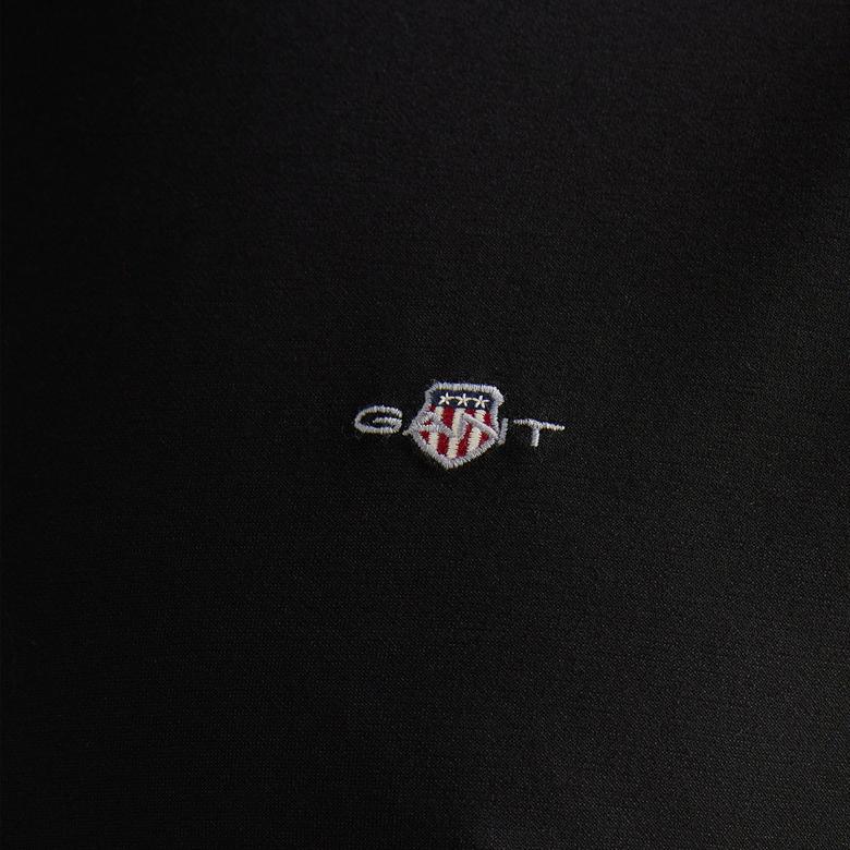 GANT Erkek Siyah Relaxed Fit Bisiklet Yaka T-Shirt