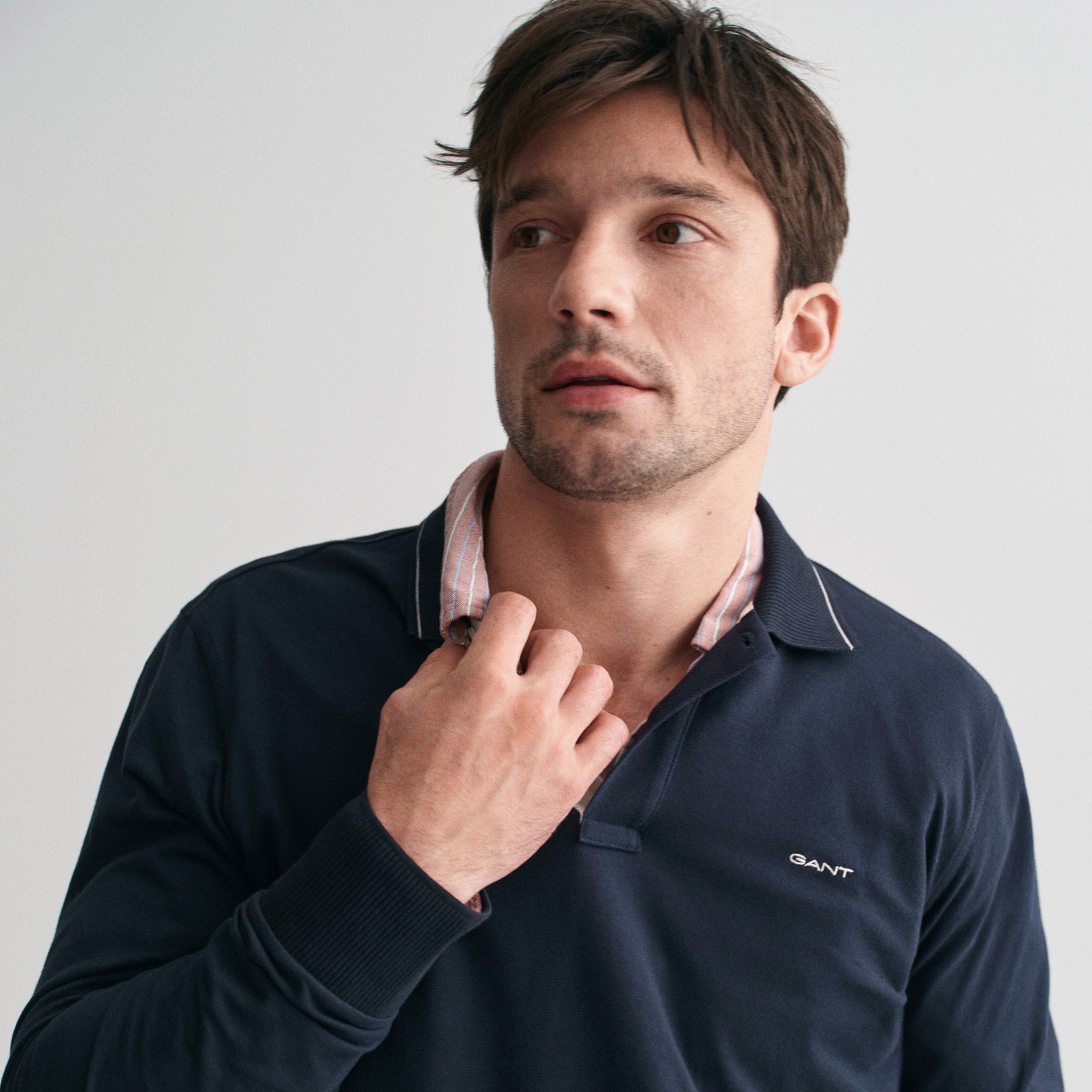 GANT Erkek Lacivert Regular Fit Logolu Polo