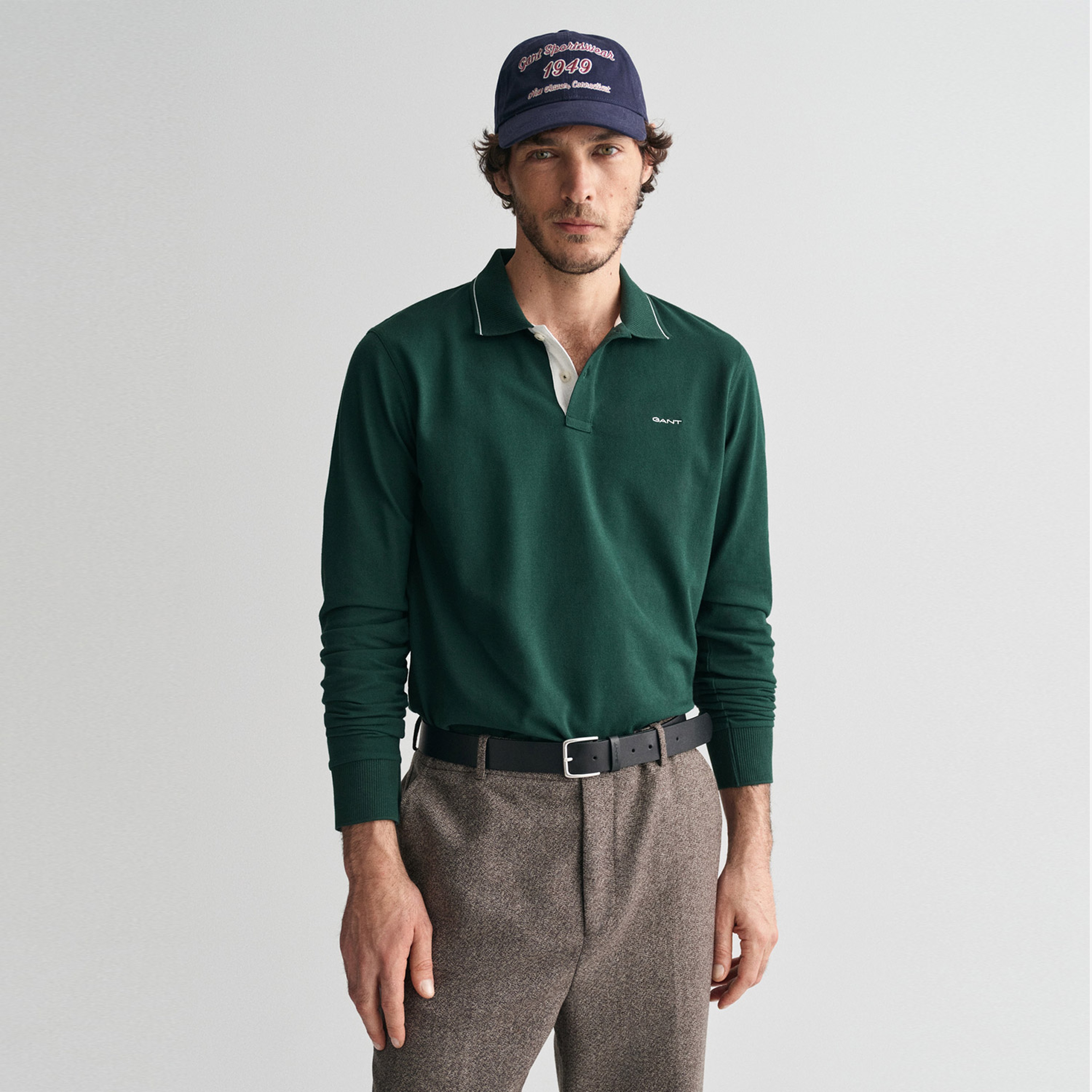 GANT Erkek Yeşil Regular Fit Logolu Polo