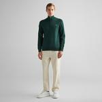 GANT Erkek Yeşil Regular Fit Yarım Fermuarlı Kazak