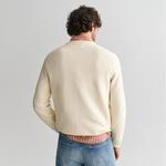 GANT Erkek Krem Regular Fit Bisiklet Yaka Kazak