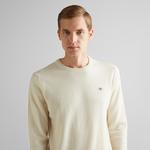 GANT Erkek Krem Regular Fit Bisiklet Yaka Yün Kazak