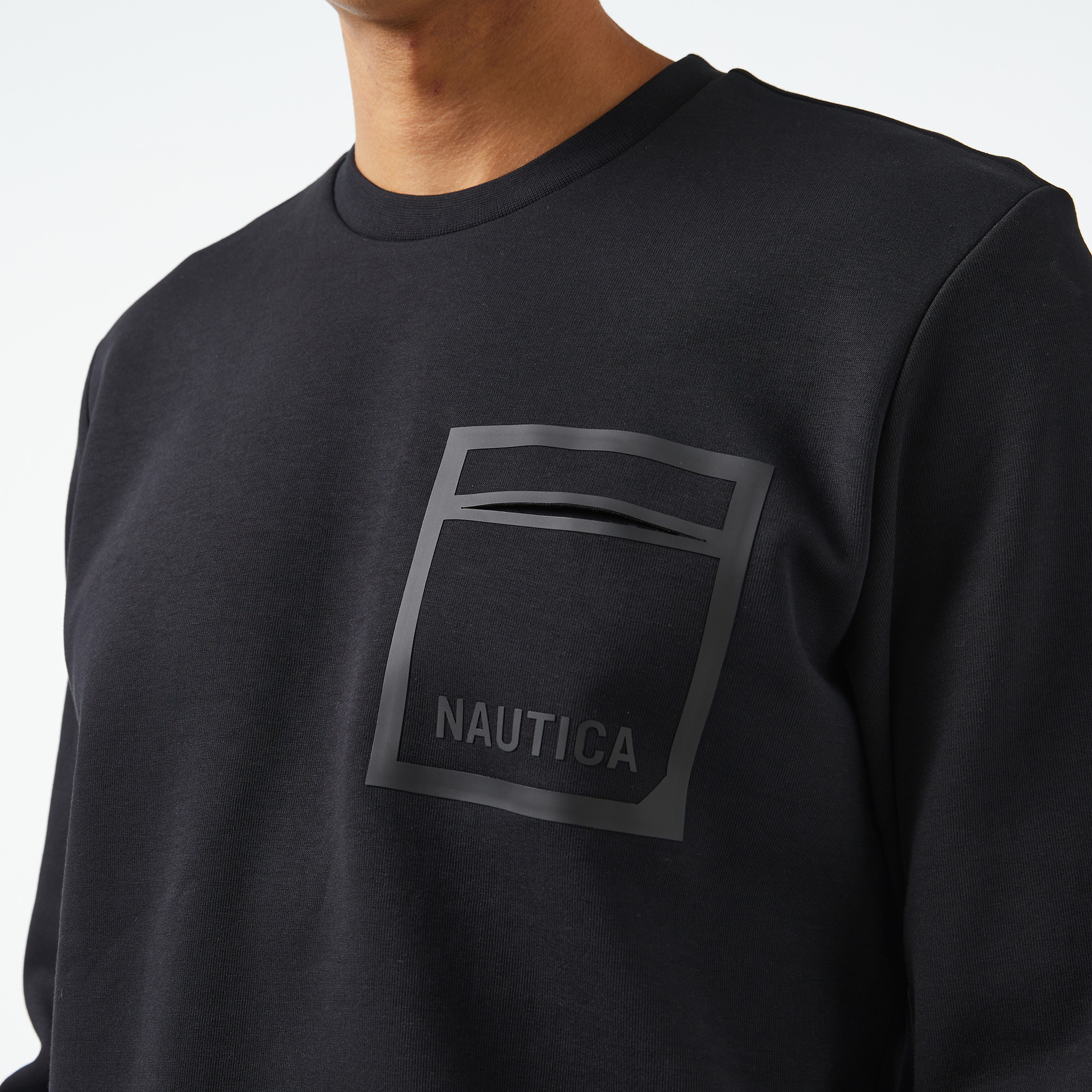 Nautica Erkek Siyah Regular Fit Sweatshirt