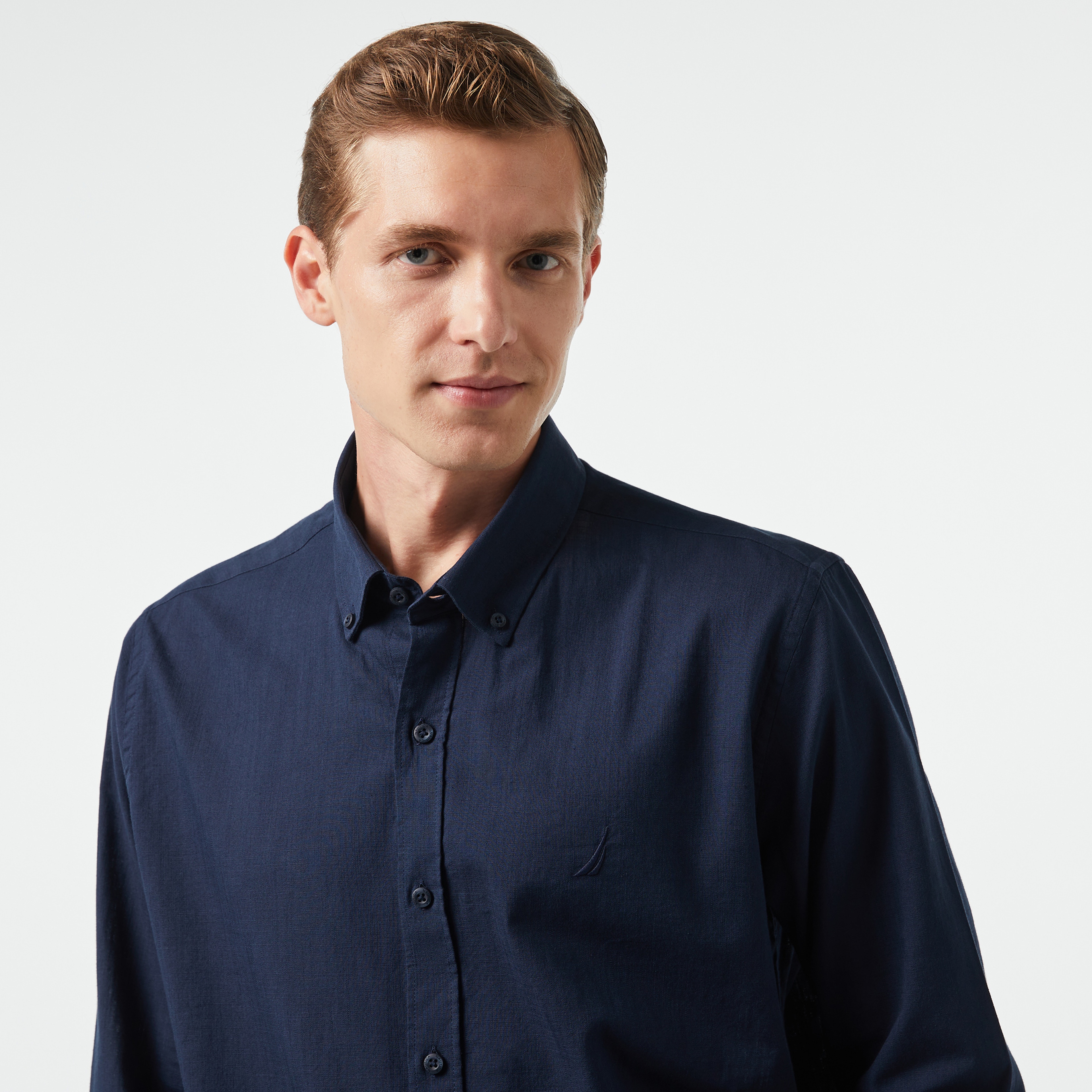 Nautica Erkek Lacivert Classic Fit Gömlek