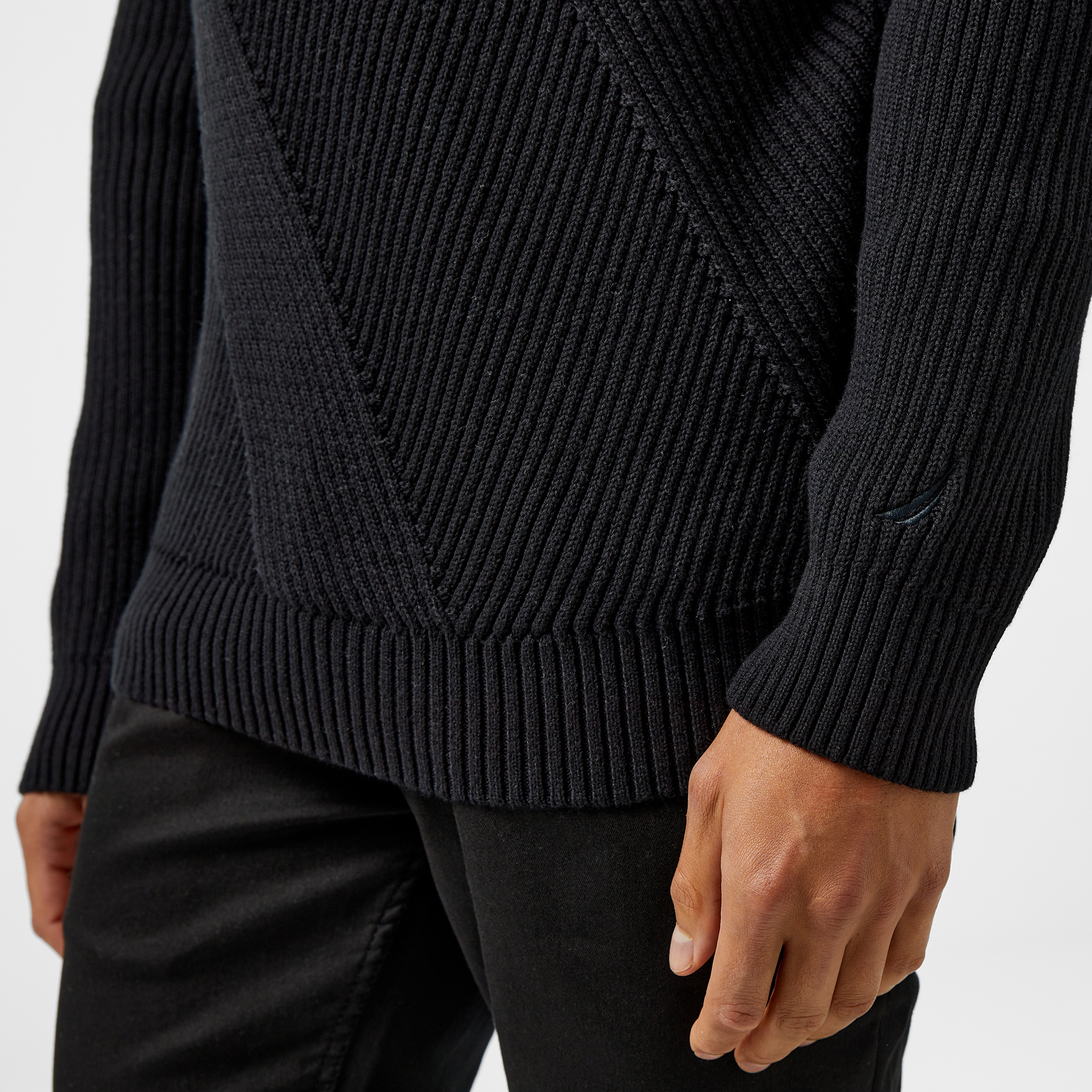 Nautica Erkek Siyah Regular Fit Kazak