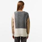 Nautica Kadın Pembe Renk Bloklu Regular Fit Kazak